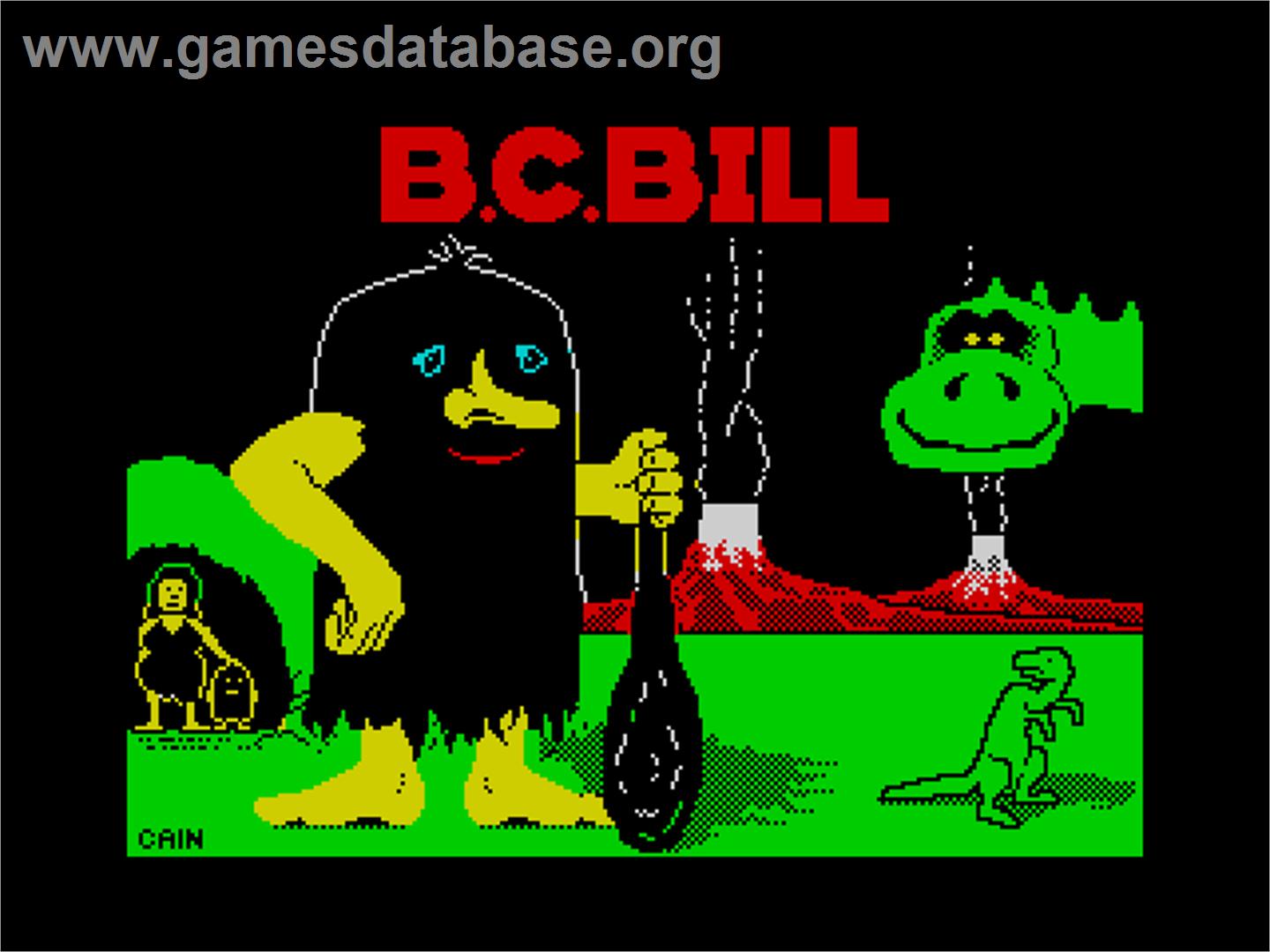 B.c. Bill - Sinclair ZX Spectrum - Artwork - Title Screen