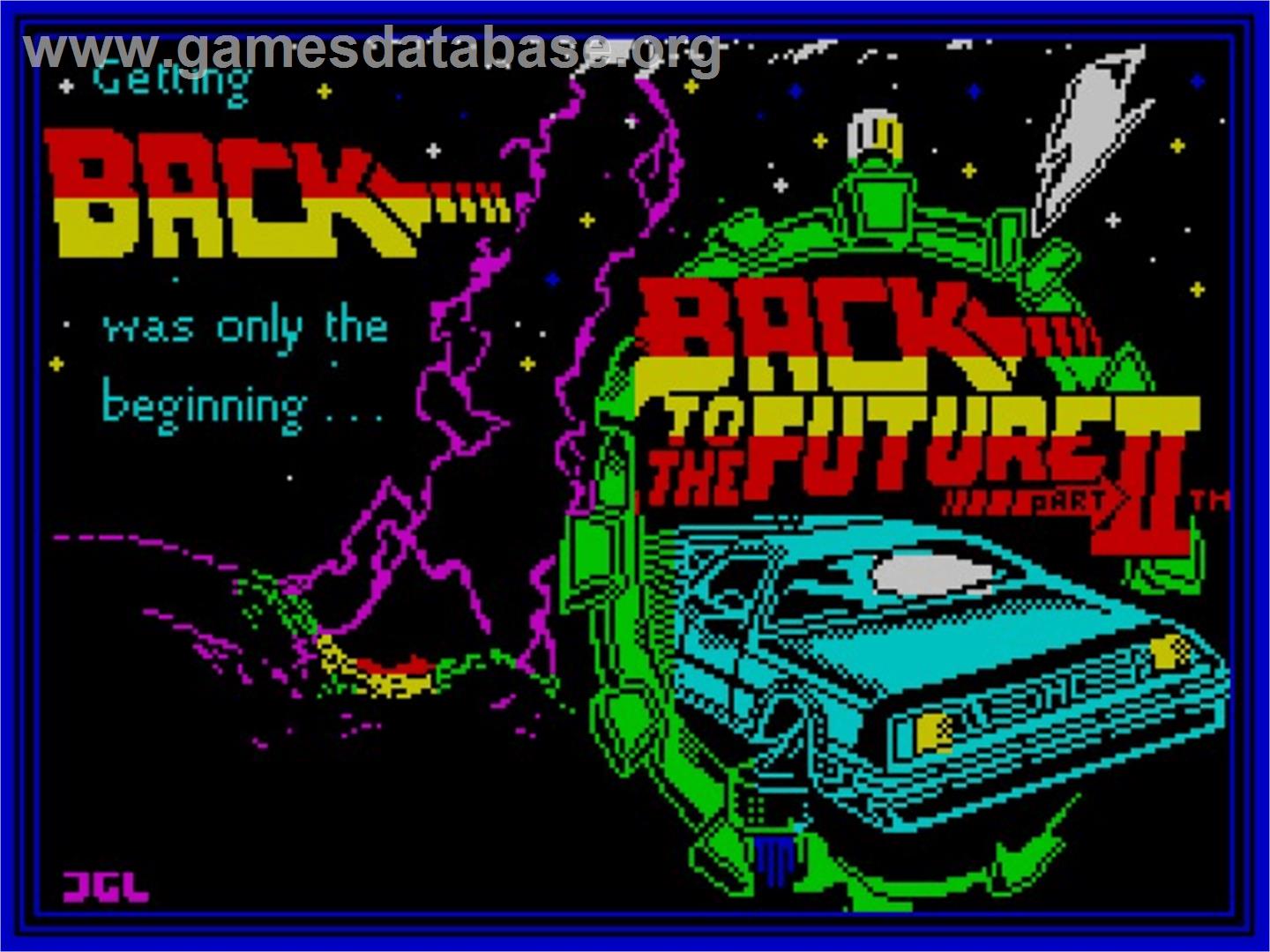 Back To The Future Part 2 - Sinclair ZX Spectrum - Artwork - Title Screen