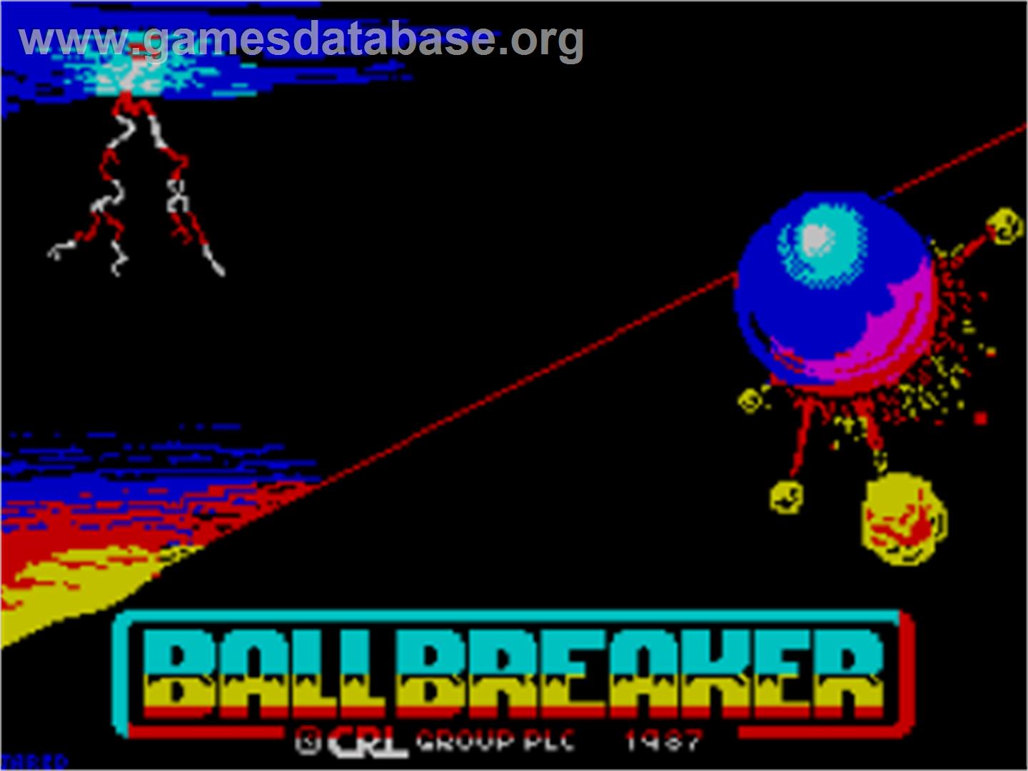 Ball Breaker - Sinclair ZX Spectrum - Artwork - Title Screen