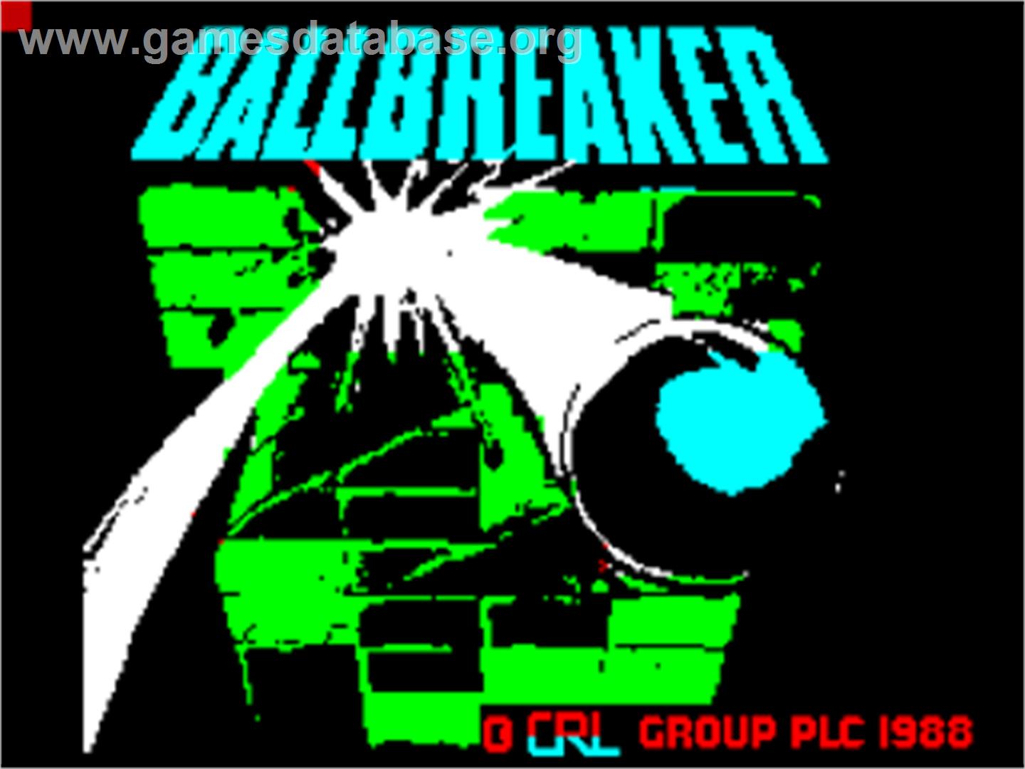 Ballbreaker 2 - Sinclair ZX Spectrum - Artwork - Title Screen