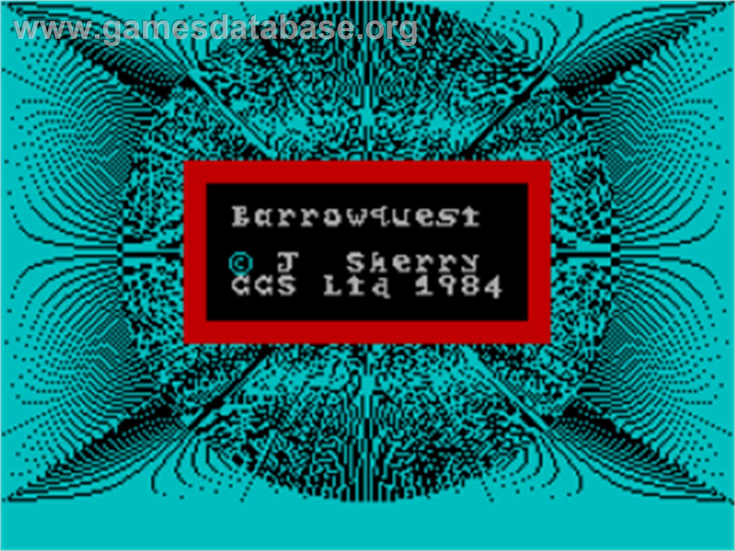 Barrow Quest - Sinclair ZX Spectrum - Artwork - Title Screen