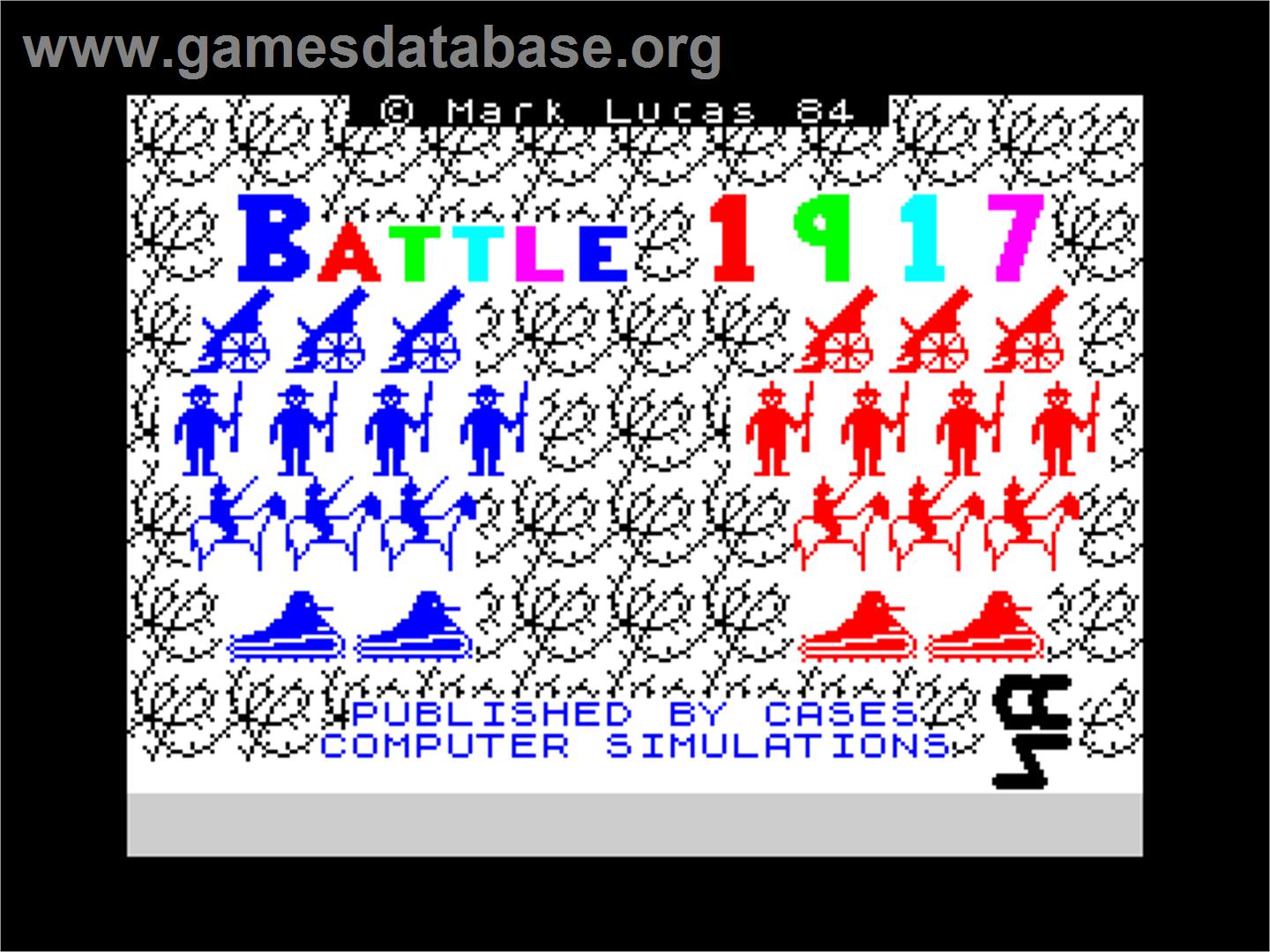 Battle 1917 - Sinclair ZX Spectrum - Artwork - Title Screen