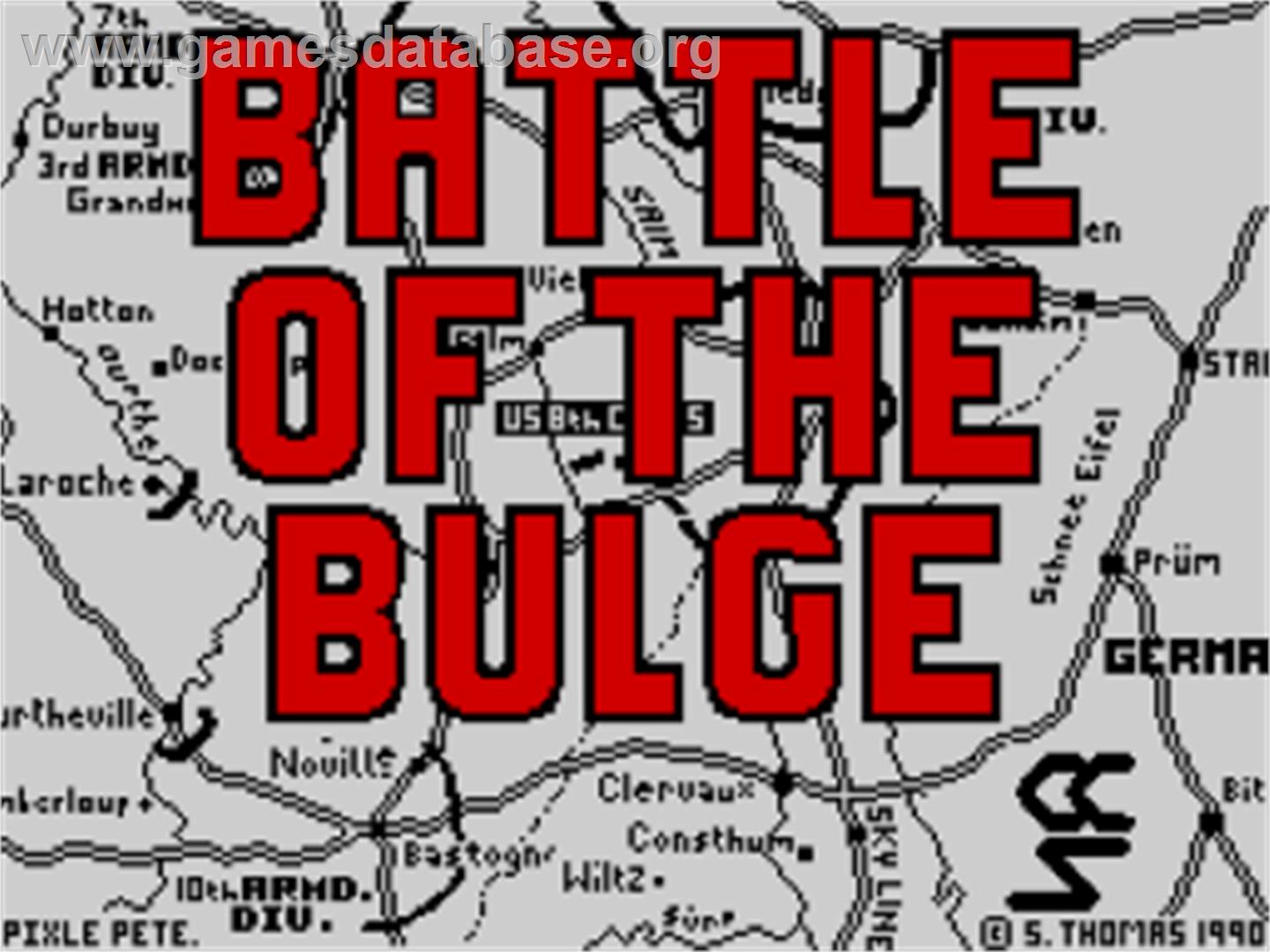 Battle Of The Bulge - Sinclair ZX Spectrum - Artwork - Title Screen