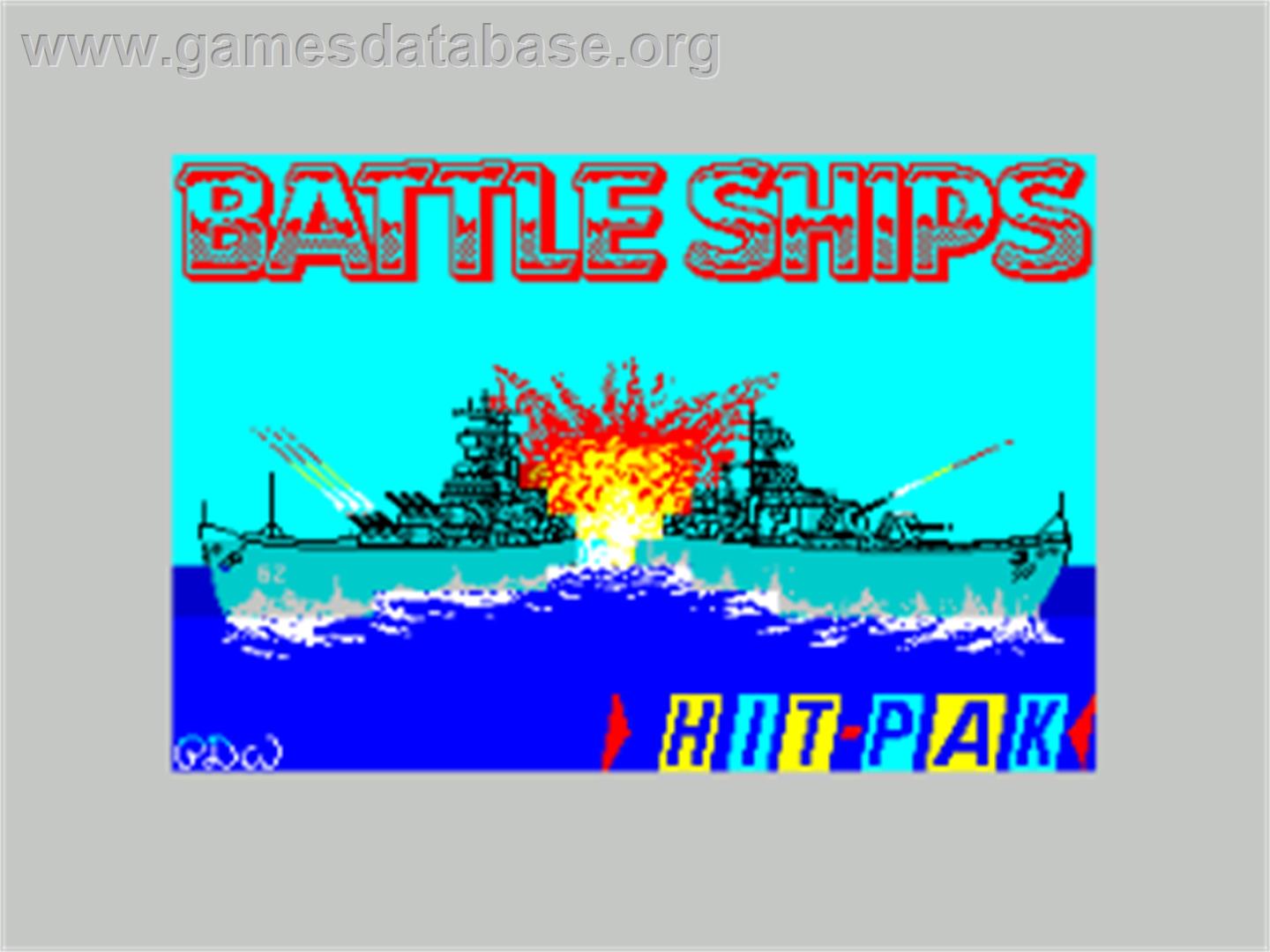 Battle Ships - Sinclair ZX Spectrum - Artwork - Title Screen