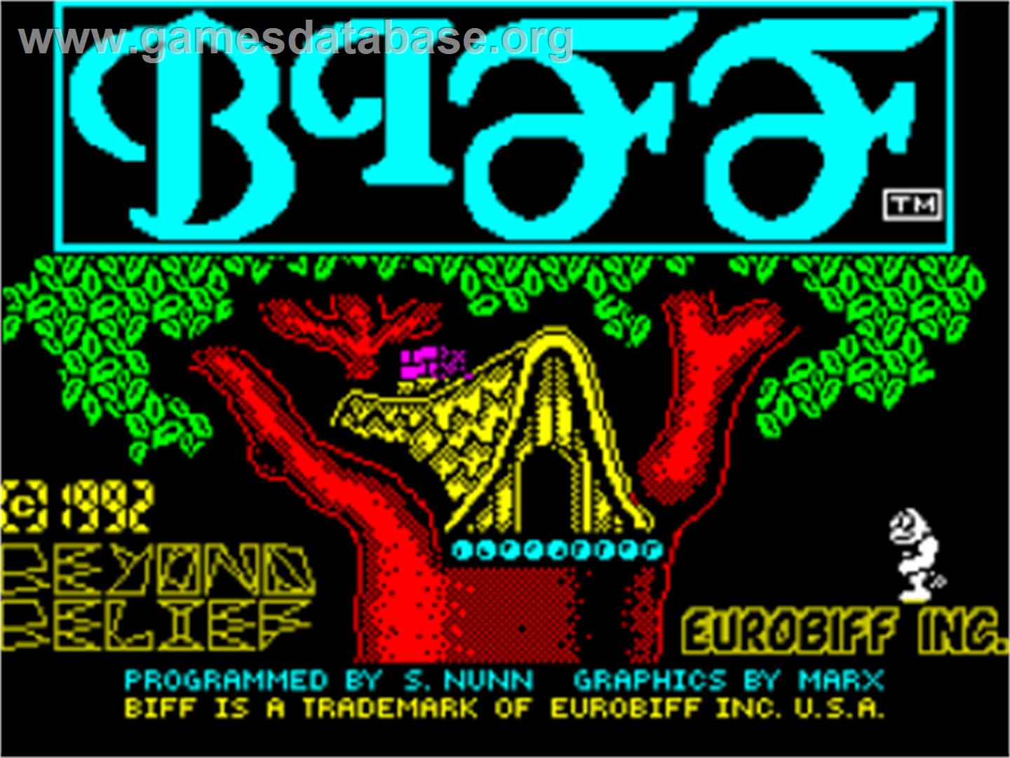 Biff - Sinclair ZX Spectrum - Artwork - Title Screen