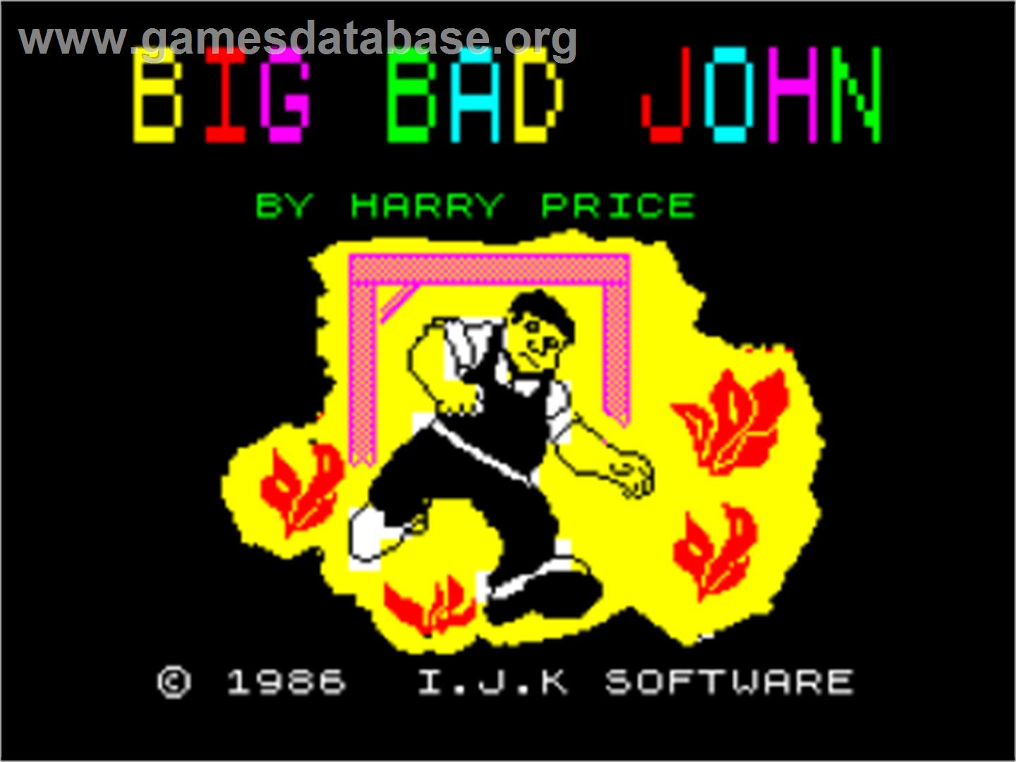 Big Bad John - Sinclair ZX Spectrum - Artwork - Title Screen