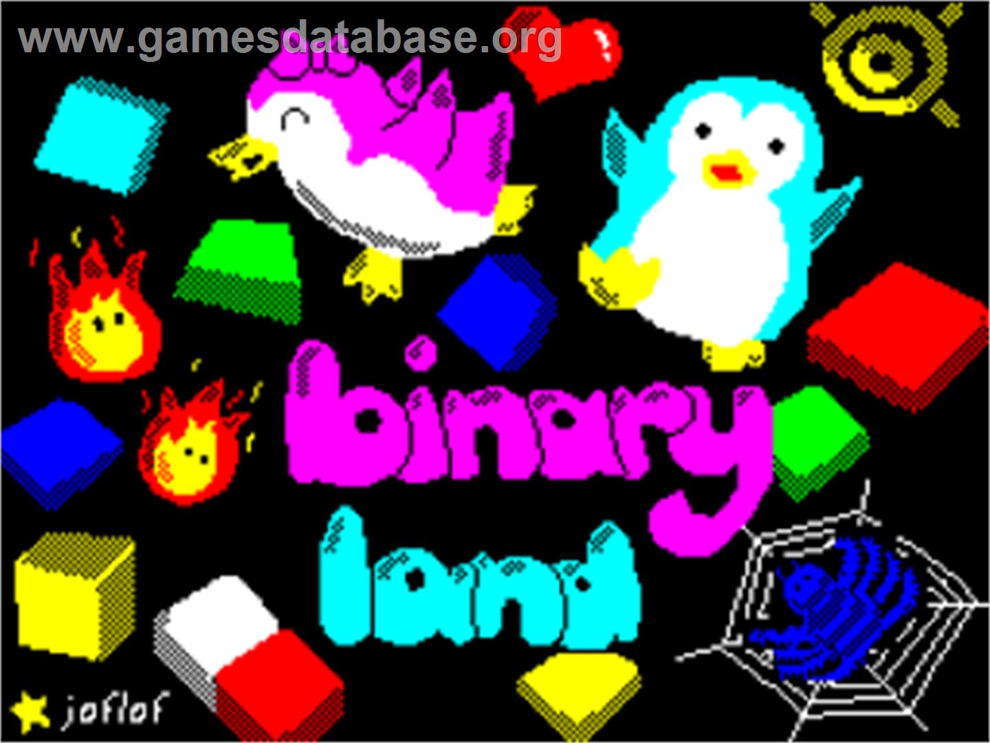 Binary Land - Sinclair ZX Spectrum - Artwork - Title Screen