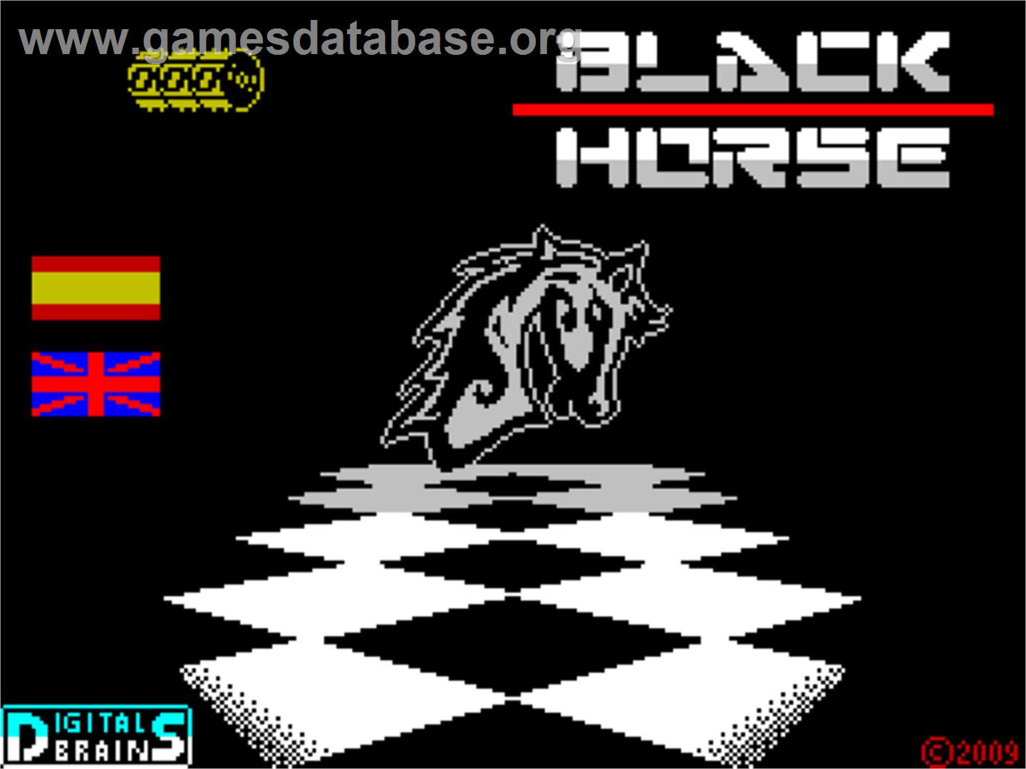 Black Horse - Sinclair ZX Spectrum - Artwork - Title Screen