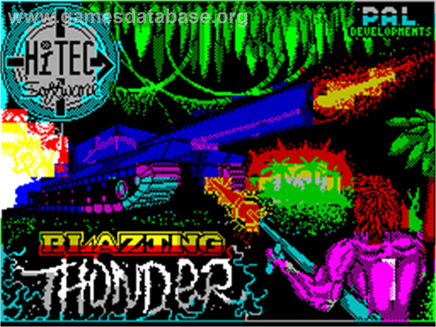 Blazing Thunder - Sinclair ZX Spectrum - Artwork - Title Screen