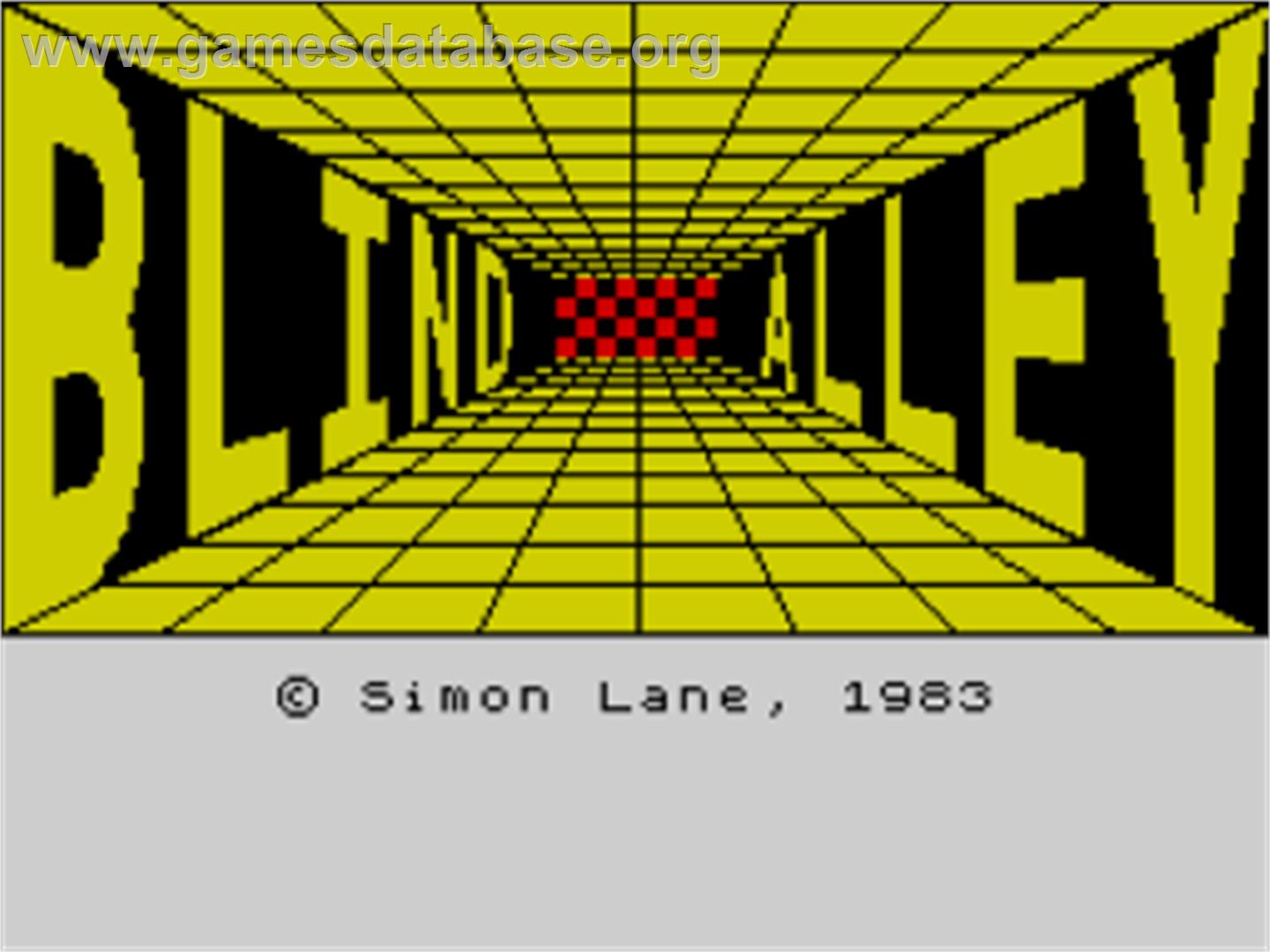 Blind Alley - Sinclair ZX Spectrum - Artwork - Title Screen