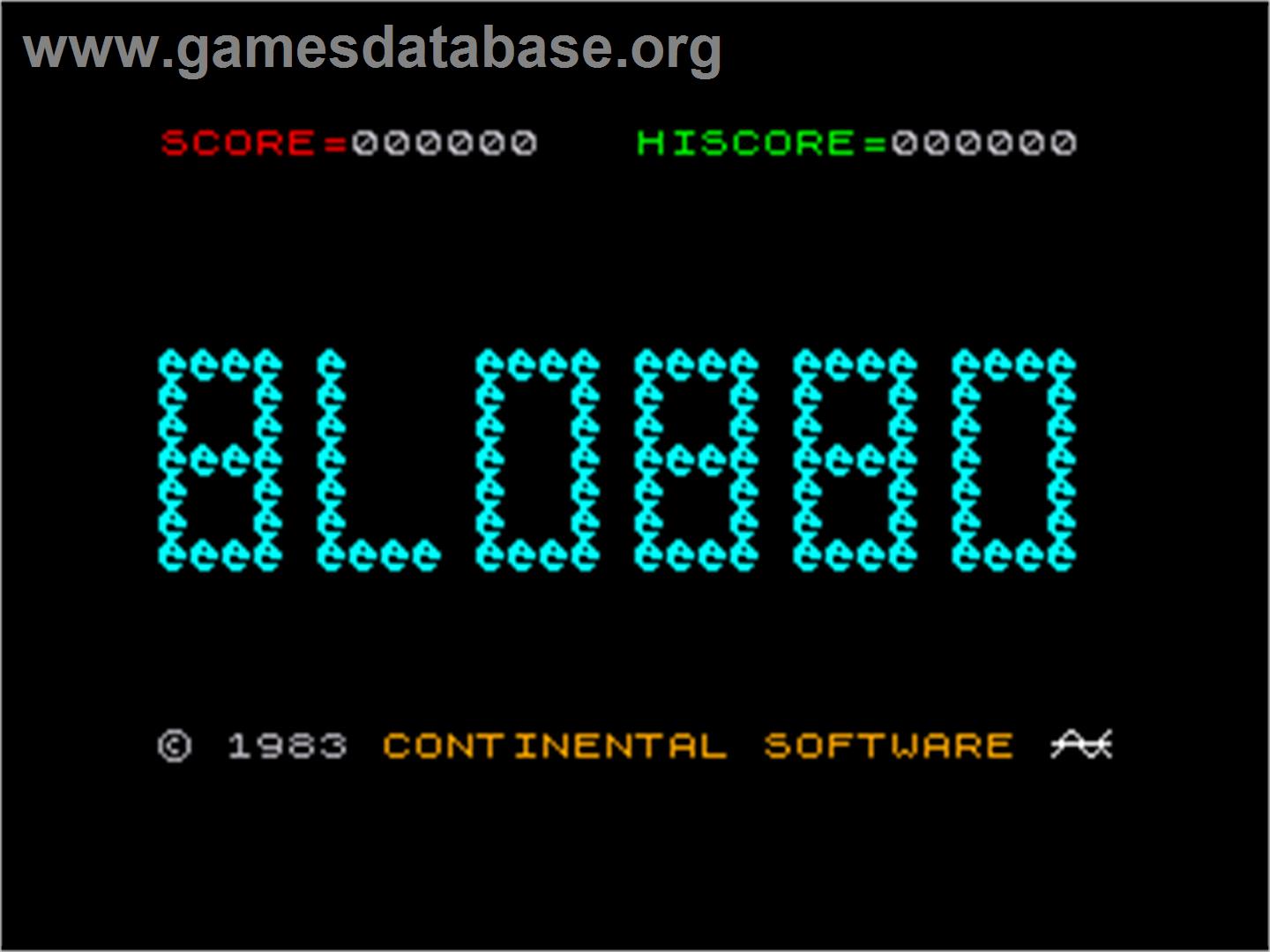 Blobbo - Sinclair ZX Spectrum - Artwork - Title Screen