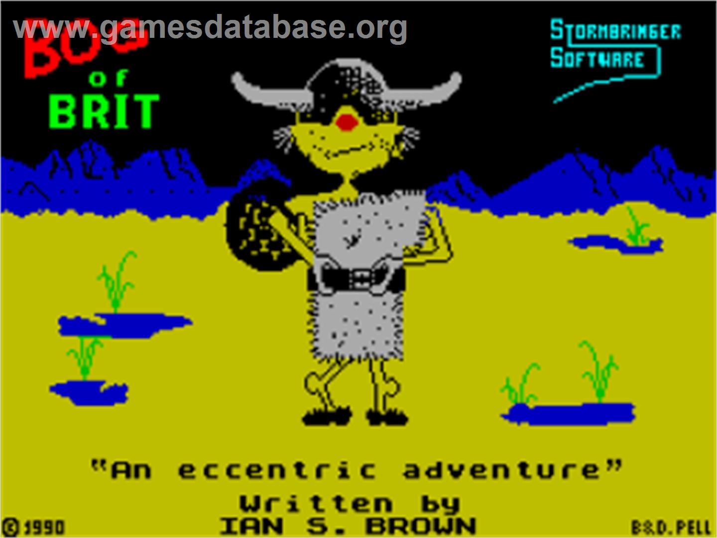 Bog Of Brit - Sinclair ZX Spectrum - Artwork - Title Screen