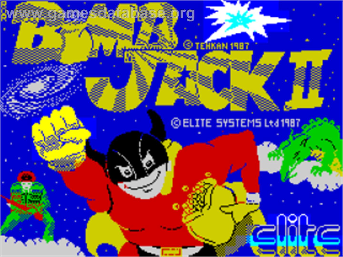 Bomb Jack 2 - Sinclair ZX Spectrum - Artwork - Title Screen