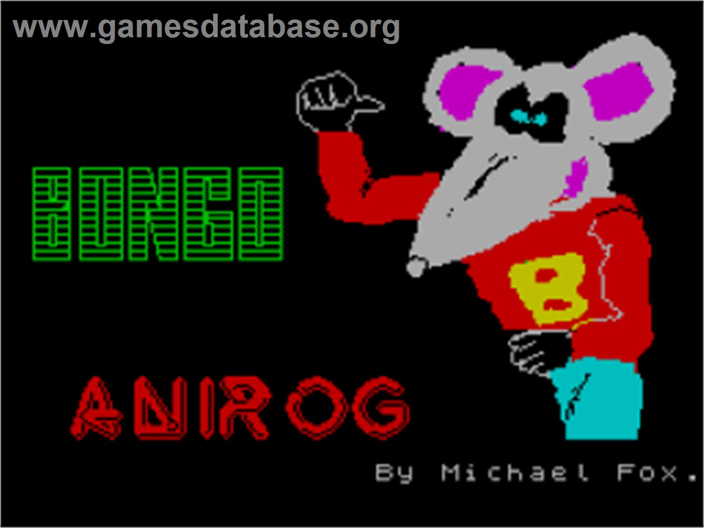Bongo - Sinclair ZX Spectrum - Artwork - Title Screen