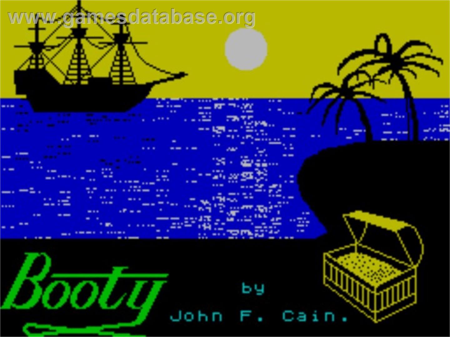 Booty - Sinclair ZX Spectrum - Artwork - Title Screen