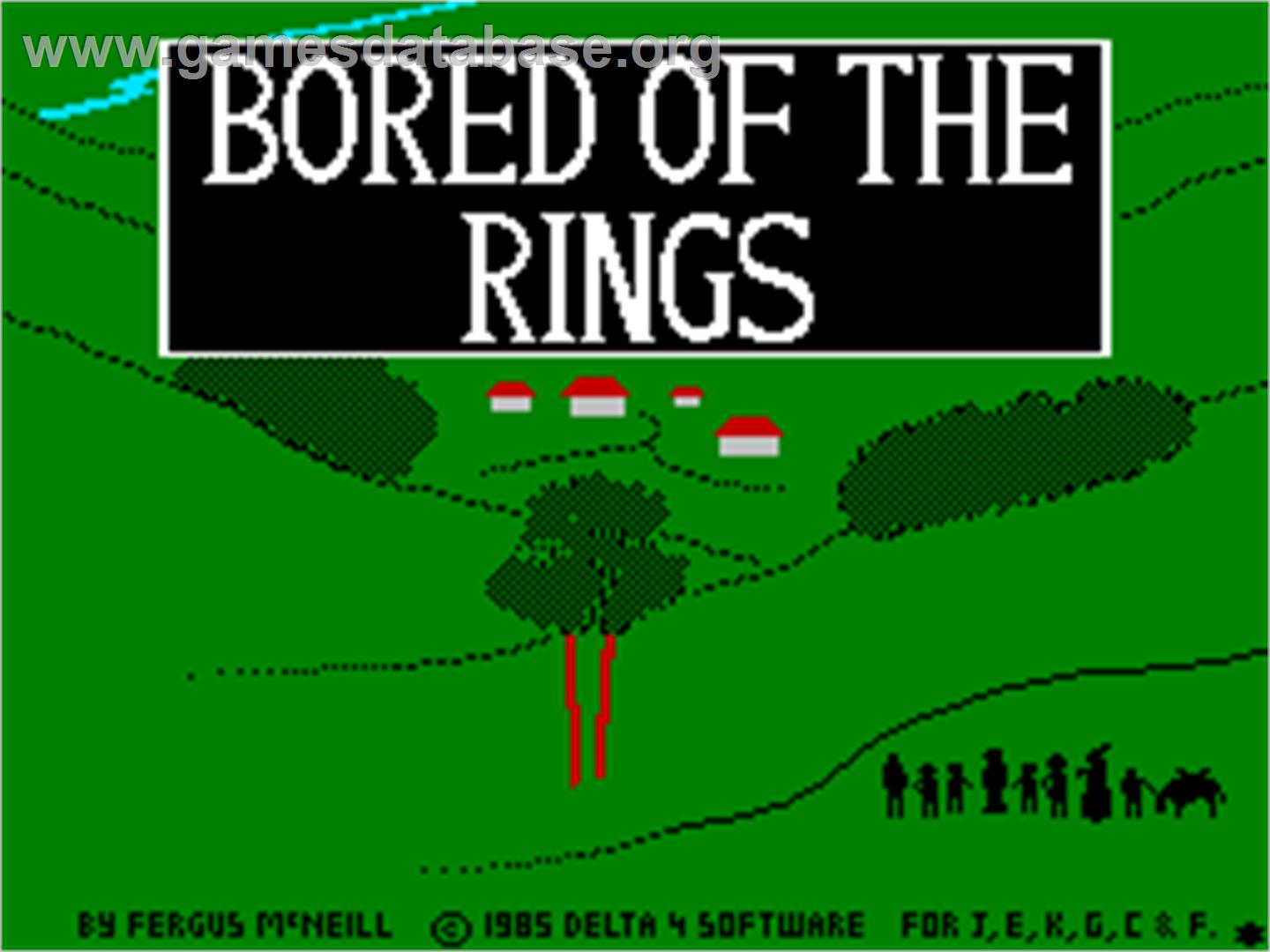 Bored of the Rings - Sinclair ZX Spectrum - Artwork - Title Screen
