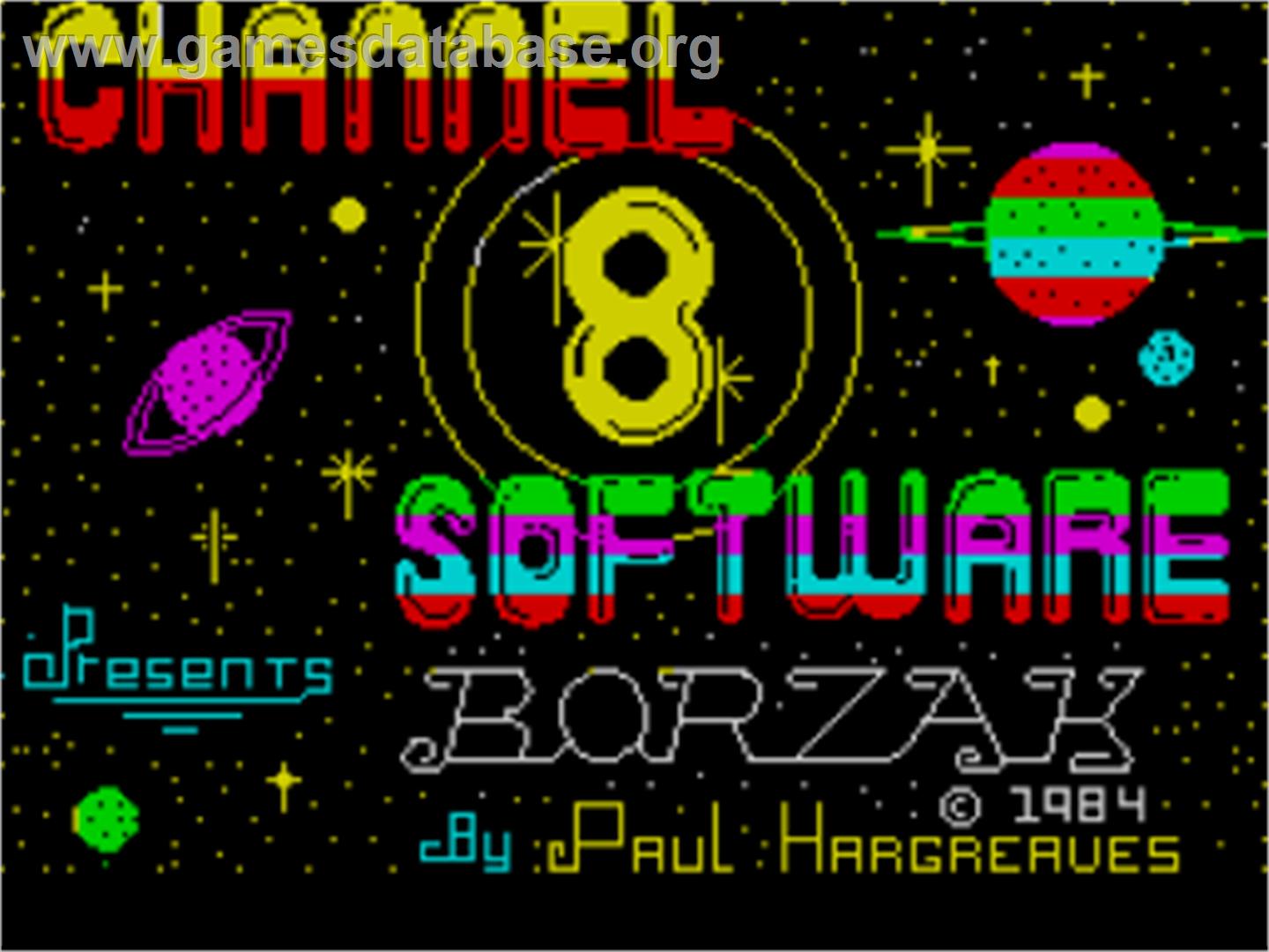 Borzak - Sinclair ZX Spectrum - Artwork - Title Screen