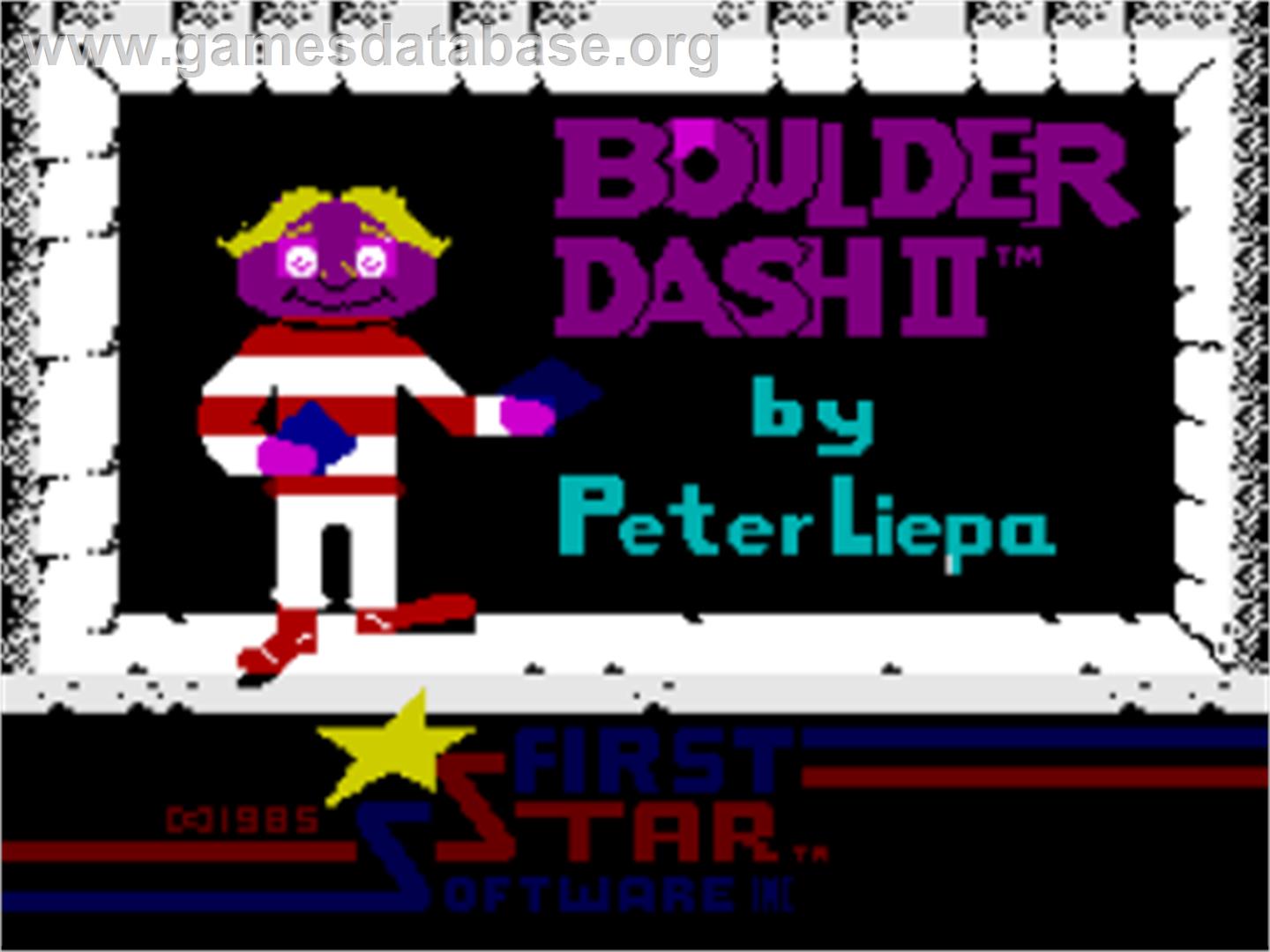 Boulder Dash 2 - Rockford's Revenge - Sinclair ZX Spectrum - Artwork - Title Screen