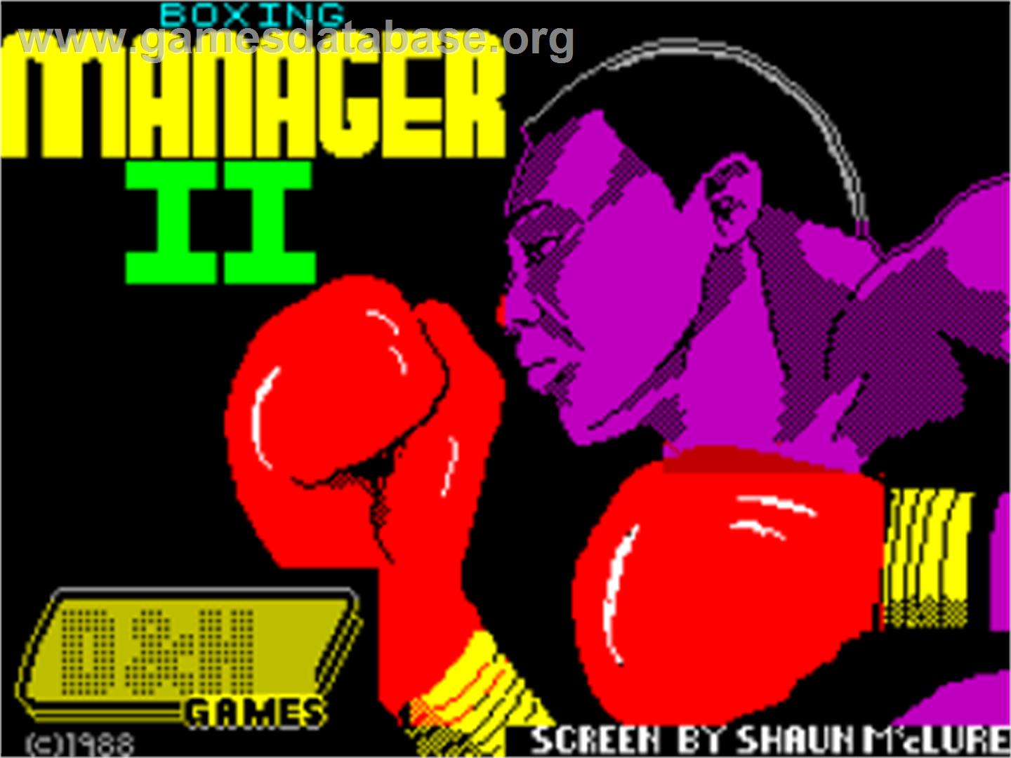 Boxing Manager 2 - Sinclair ZX Spectrum - Artwork - Title Screen