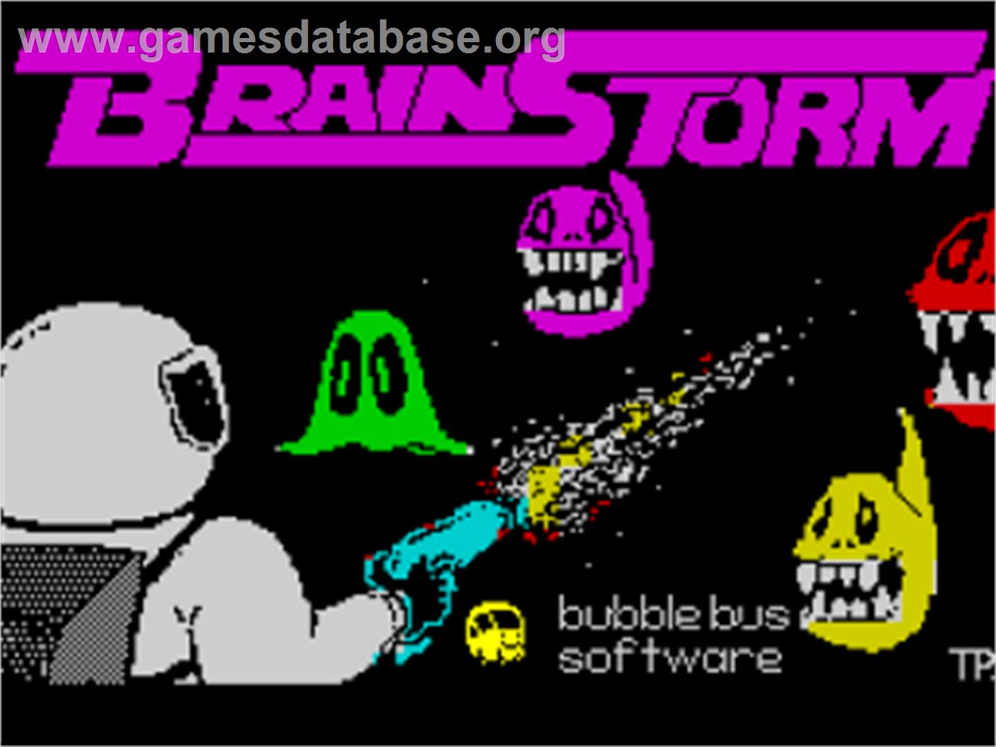 Brainstorm (Bubble Bus Software) - Sinclair ZX Spectrum - Artwork - Title Screen