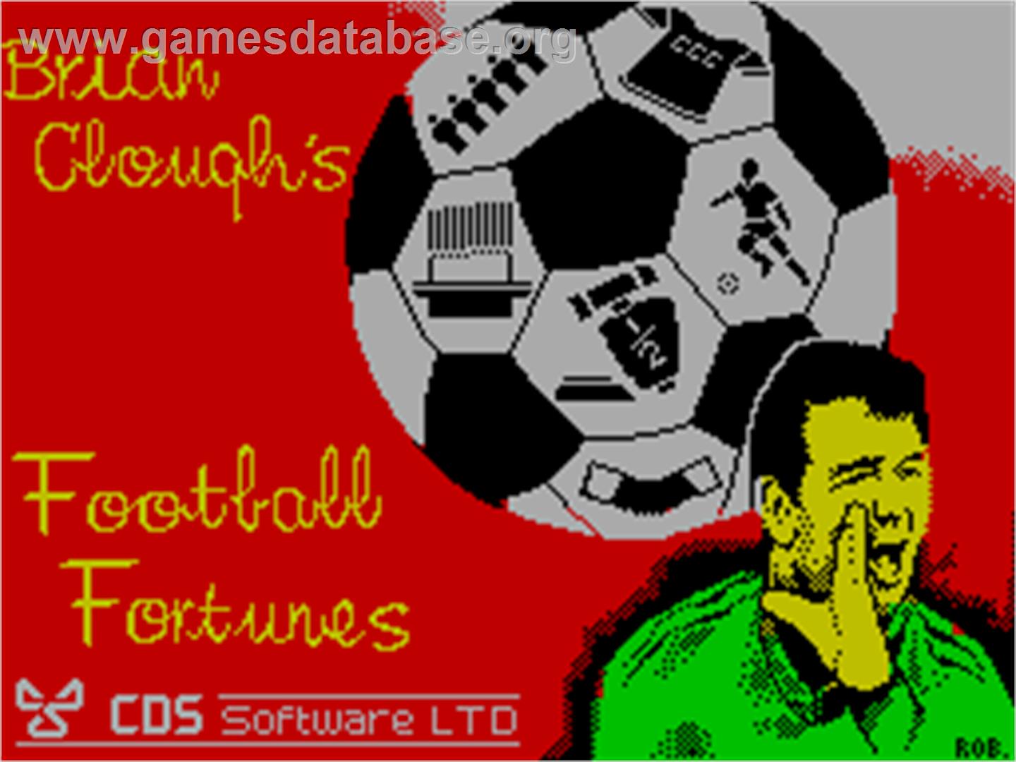 Brian Clough's Football Fortunes - Sinclair ZX Spectrum - Artwork - Title Screen
