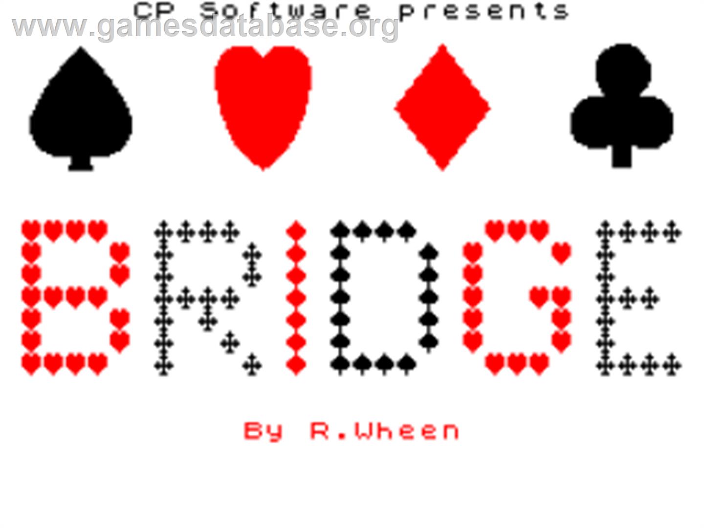 Bridge Player - Sinclair ZX Spectrum - Artwork - Title Screen