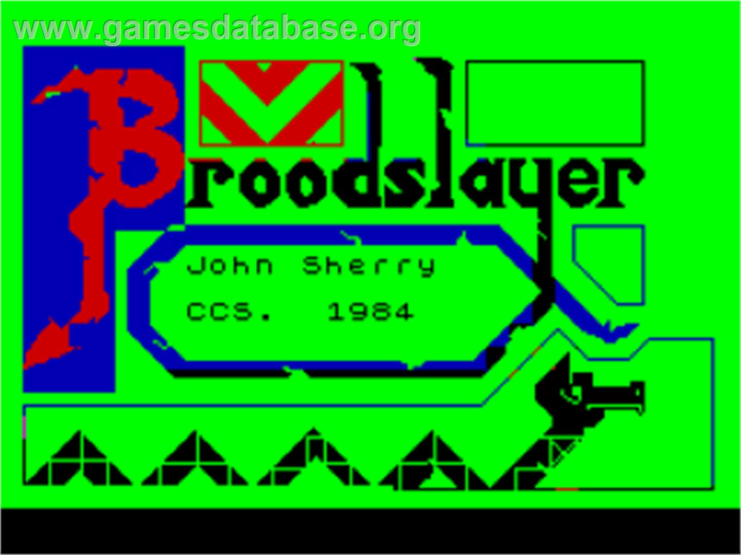 Brood Slayer - Sinclair ZX Spectrum - Artwork - Title Screen