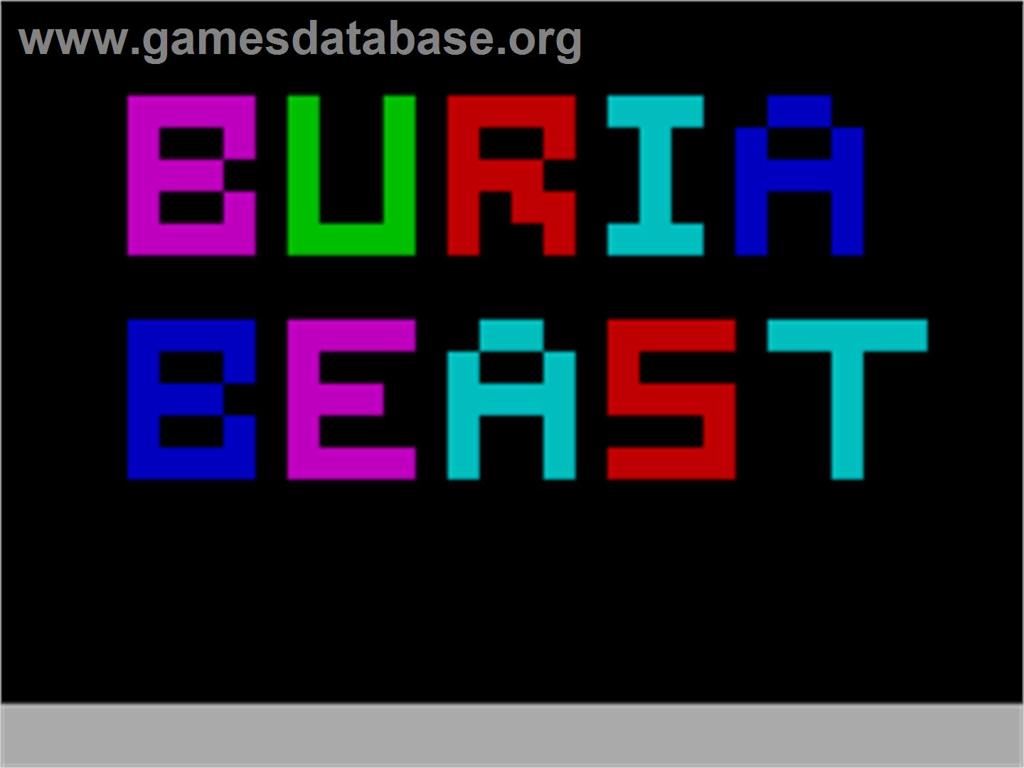Buriabeast - Sinclair ZX Spectrum - Artwork - Title Screen