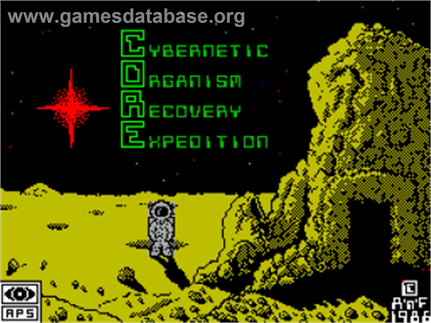 CORE - Sinclair ZX Spectrum - Artwork - Title Screen