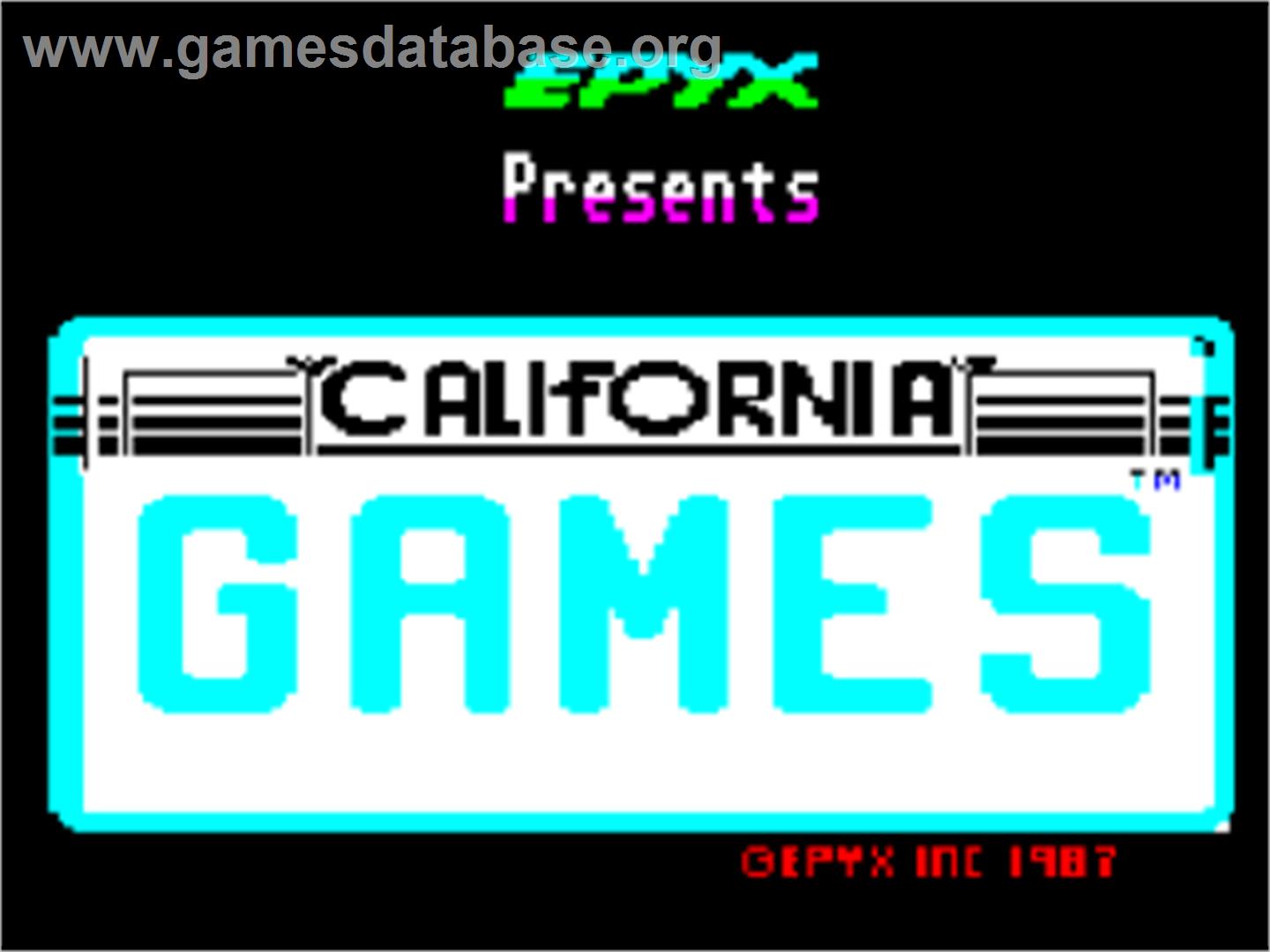 California Games - Sinclair ZX Spectrum - Artwork - Title Screen