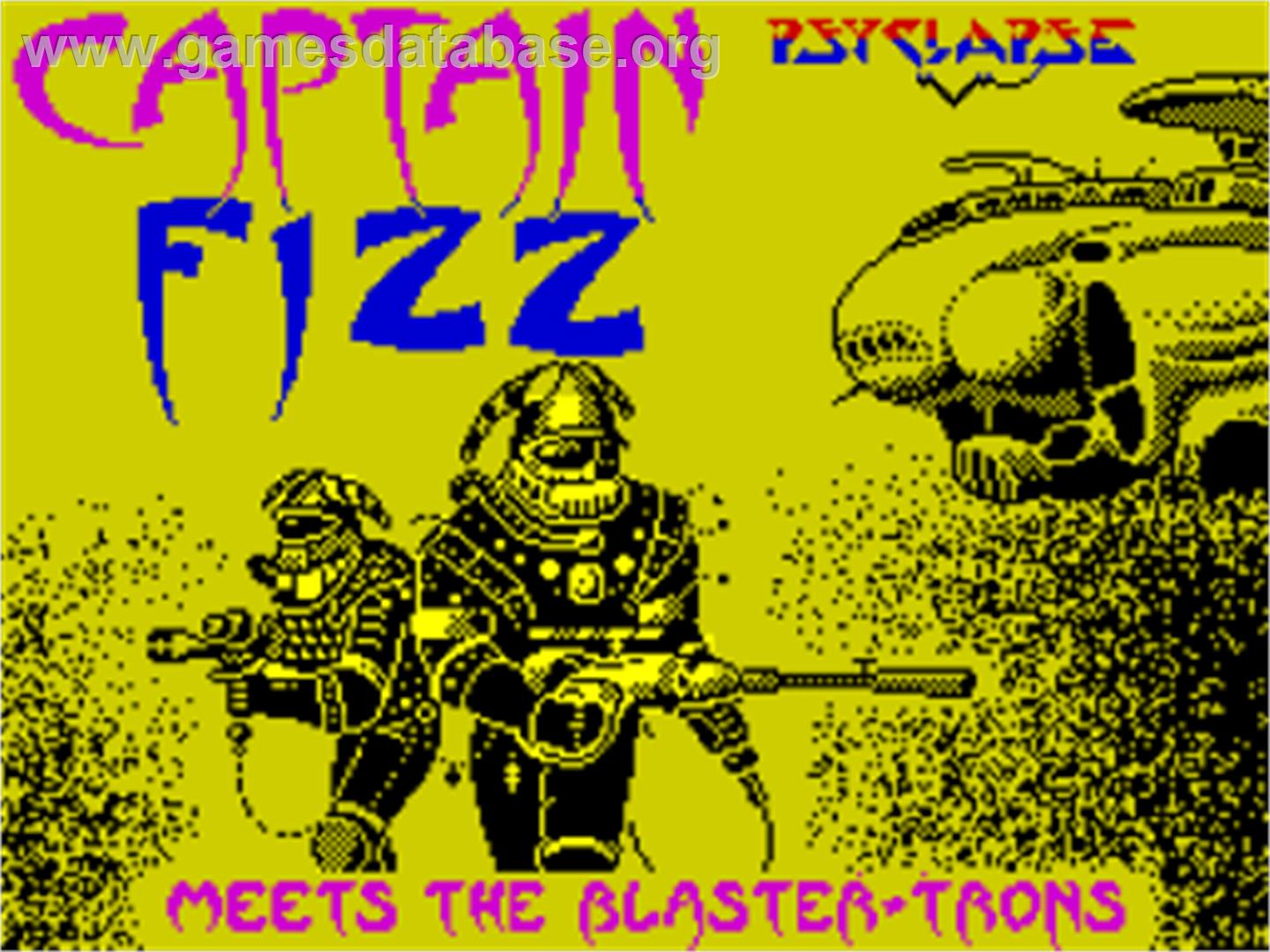 Captain Fizz Meets the Blaster-Trons - Sinclair ZX Spectrum - Artwork - Title Screen