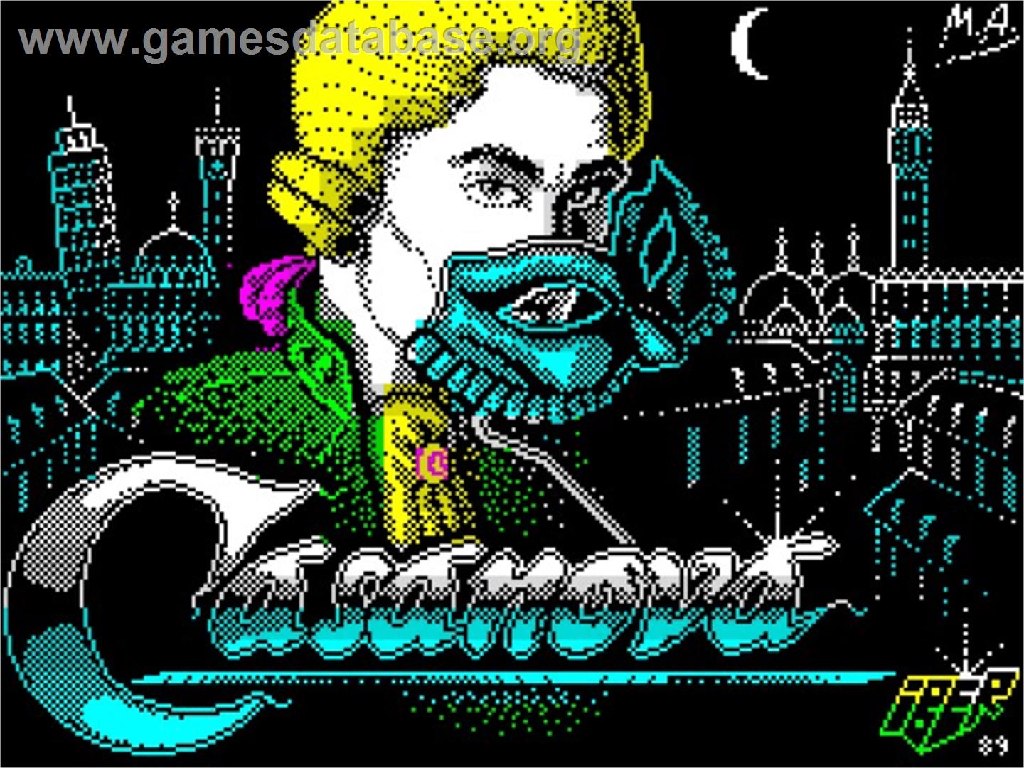 Casanova - Sinclair ZX Spectrum - Artwork - Title Screen