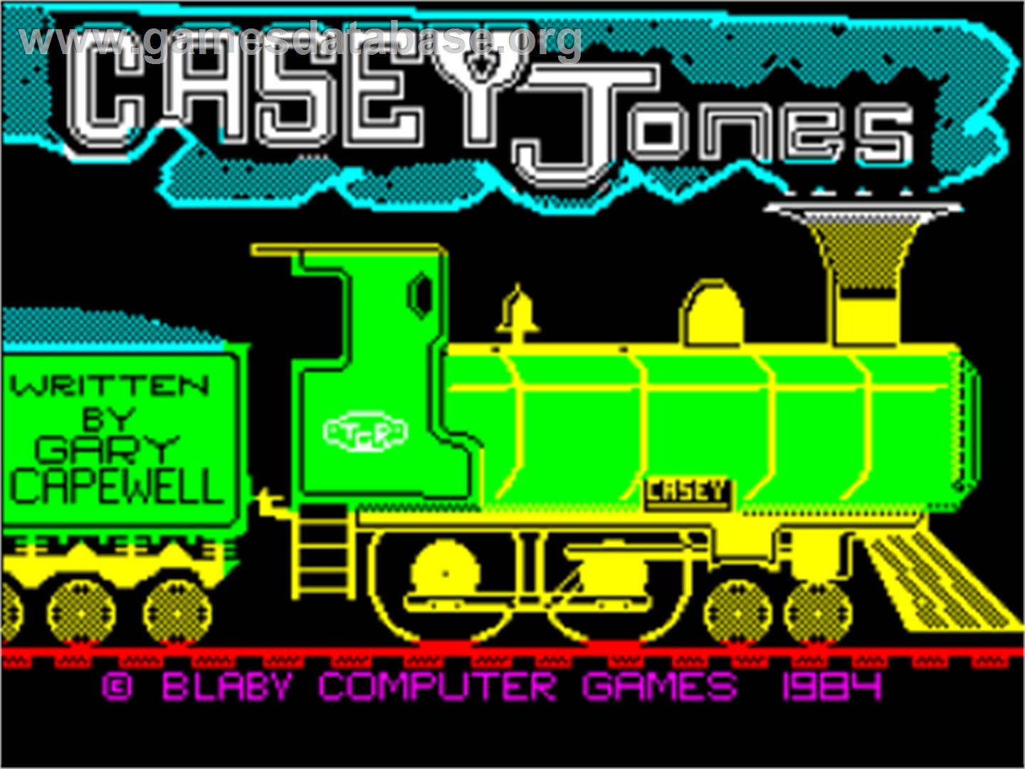 Casey Jones - Sinclair ZX Spectrum - Artwork - Title Screen