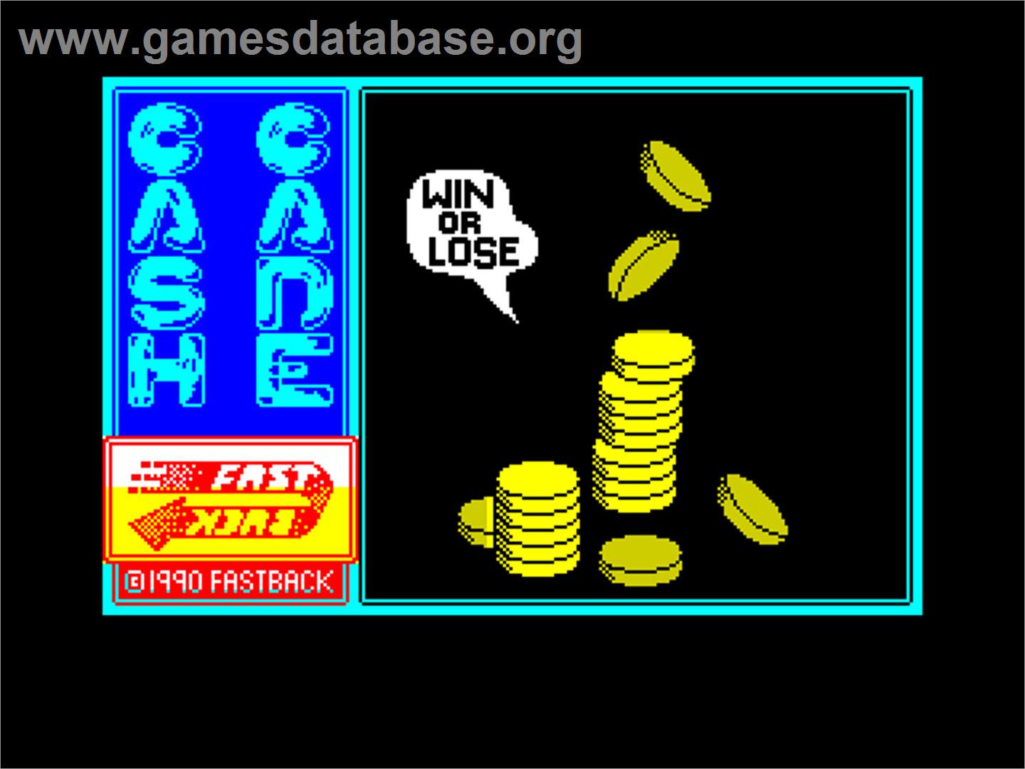 Cash Cade - Sinclair ZX Spectrum - Artwork - Title Screen