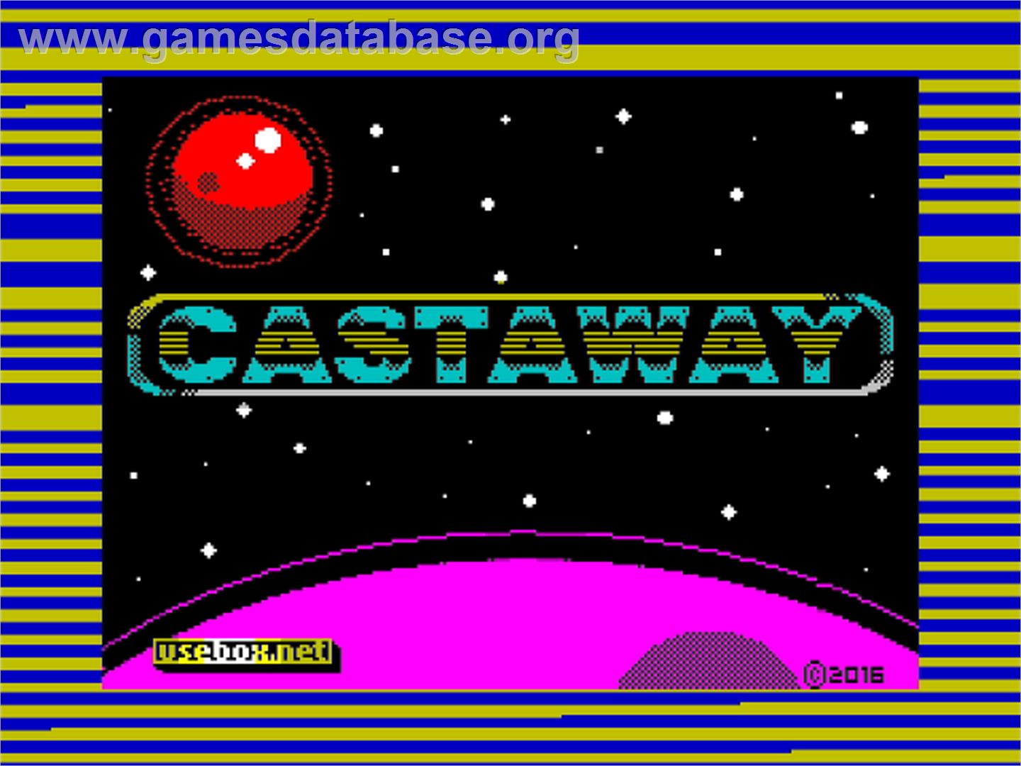 Castaway - Sinclair ZX Spectrum - Artwork - Title Screen