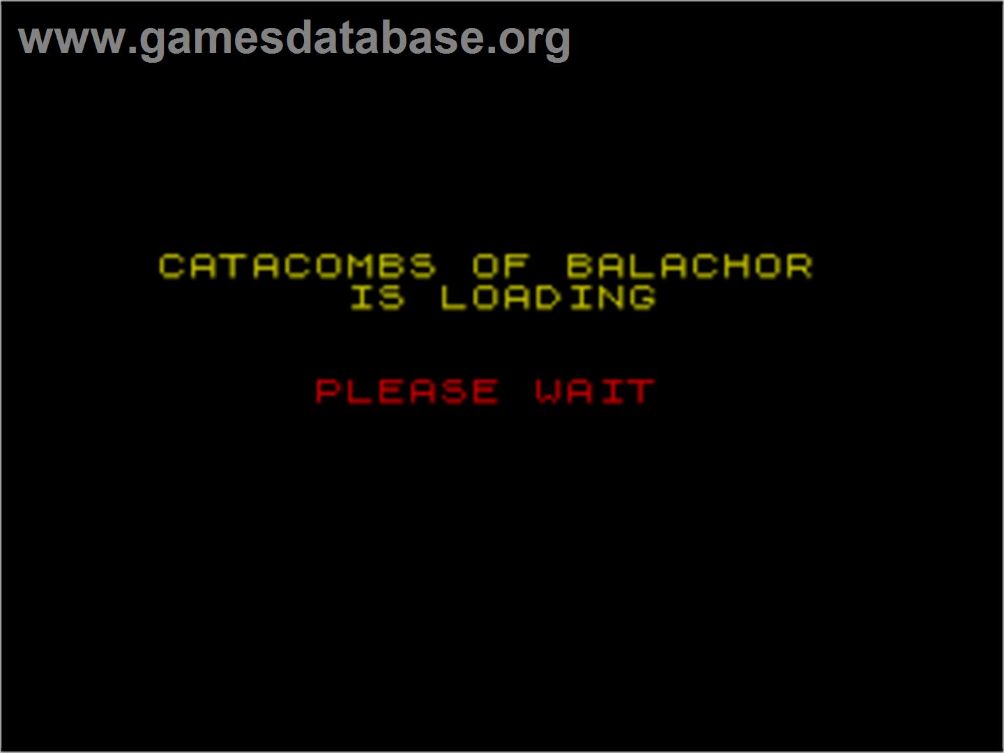 Catacombs Of Balachor - Sinclair ZX Spectrum - Artwork - Title Screen