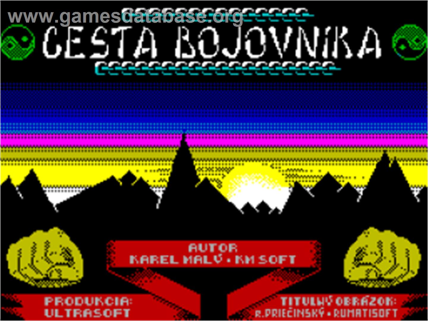 Cesta Bojovnika - Sinclair ZX Spectrum - Artwork - Title Screen