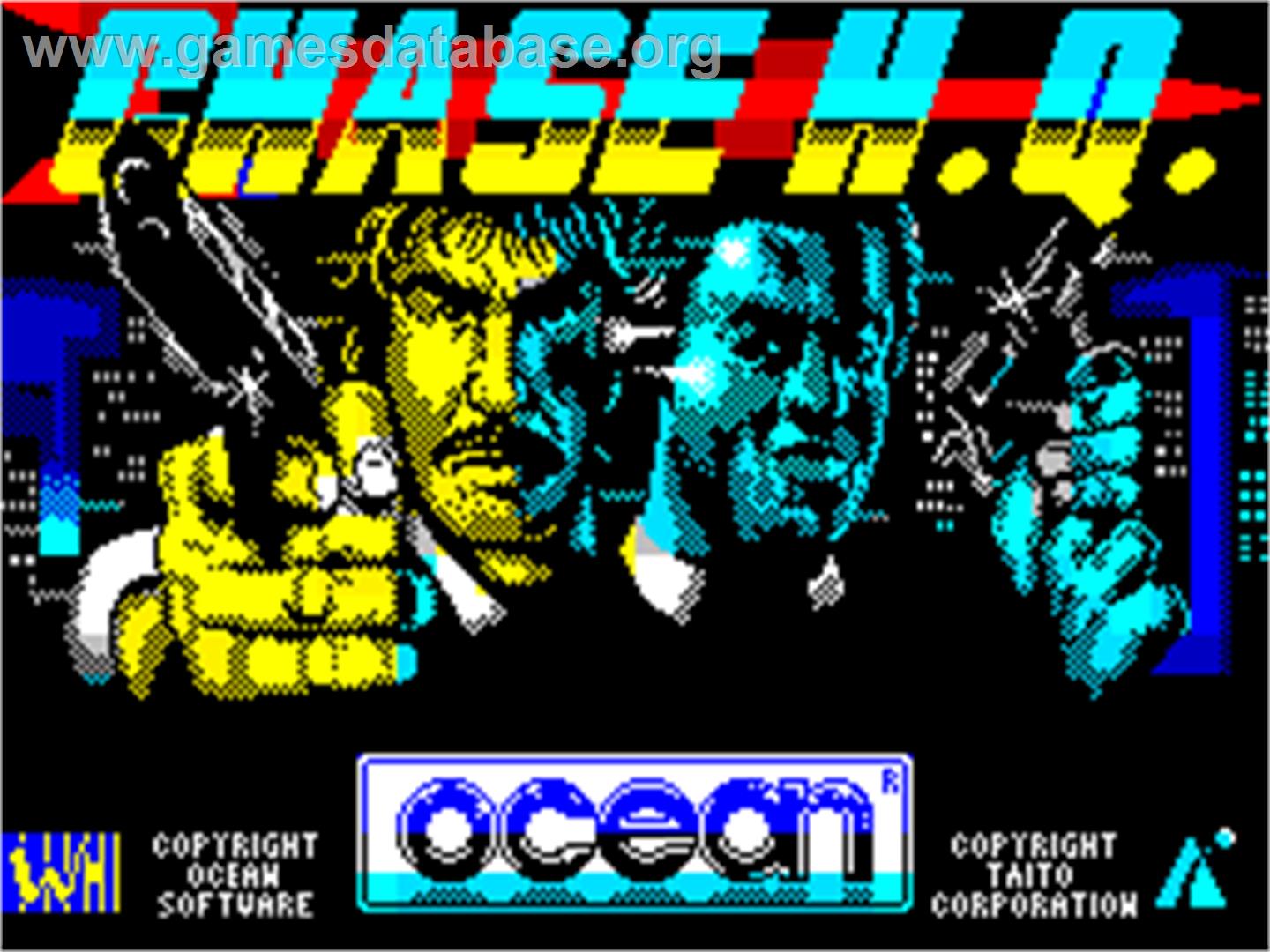 Chase H.Q. - Sinclair ZX Spectrum - Artwork - Title Screen