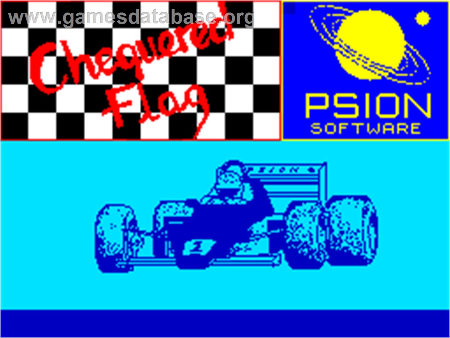 Chequered Flag - Sinclair ZX Spectrum - Artwork - Title Screen