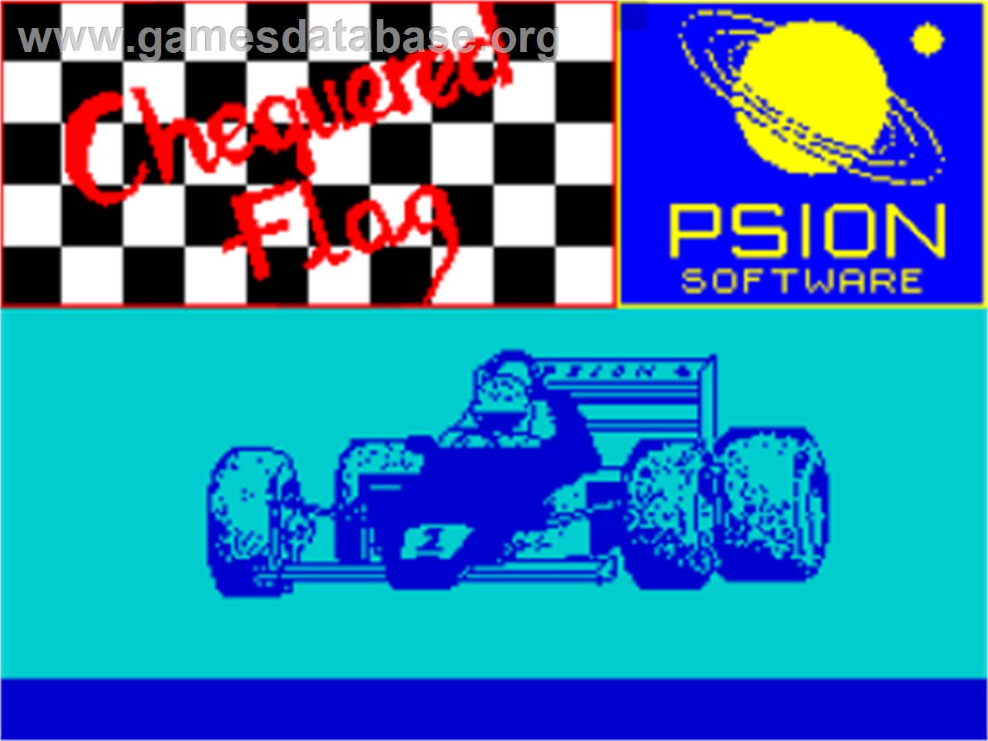 Chequered Flag - Sinclair ZX Spectrum - Artwork - Title Screen