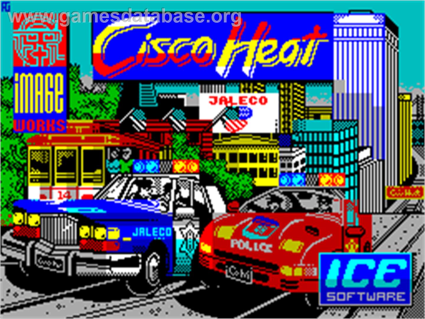Cisco Heat: All American Police Car Race - Sinclair ZX Spectrum - Artwork - Title Screen