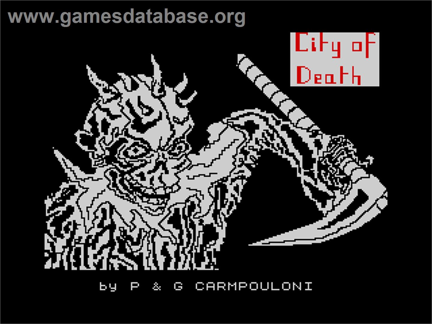 City Of Death - Sinclair ZX Spectrum - Artwork - Title Screen