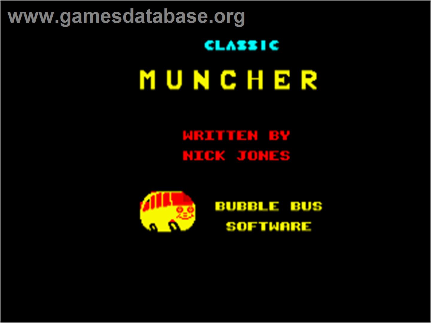Classic Muncher - Sinclair ZX Spectrum - Artwork - Title Screen