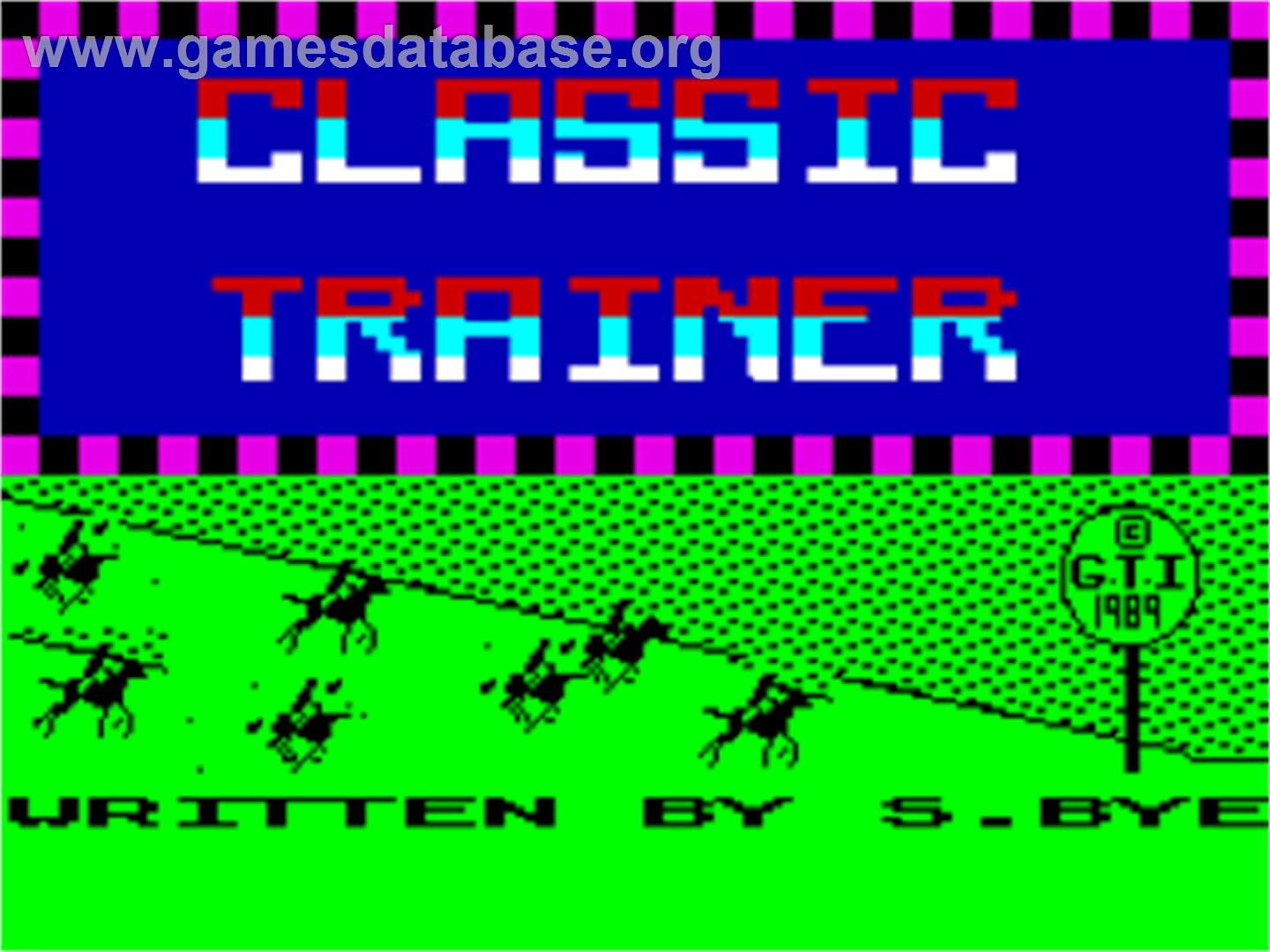 Classic Trainer - Sinclair ZX Spectrum - Artwork - Title Screen