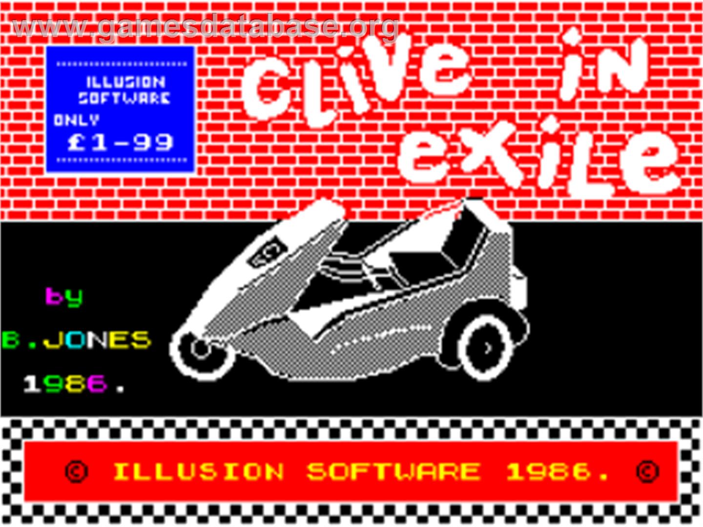 Clive In Exile - Sinclair ZX Spectrum - Artwork - Title Screen