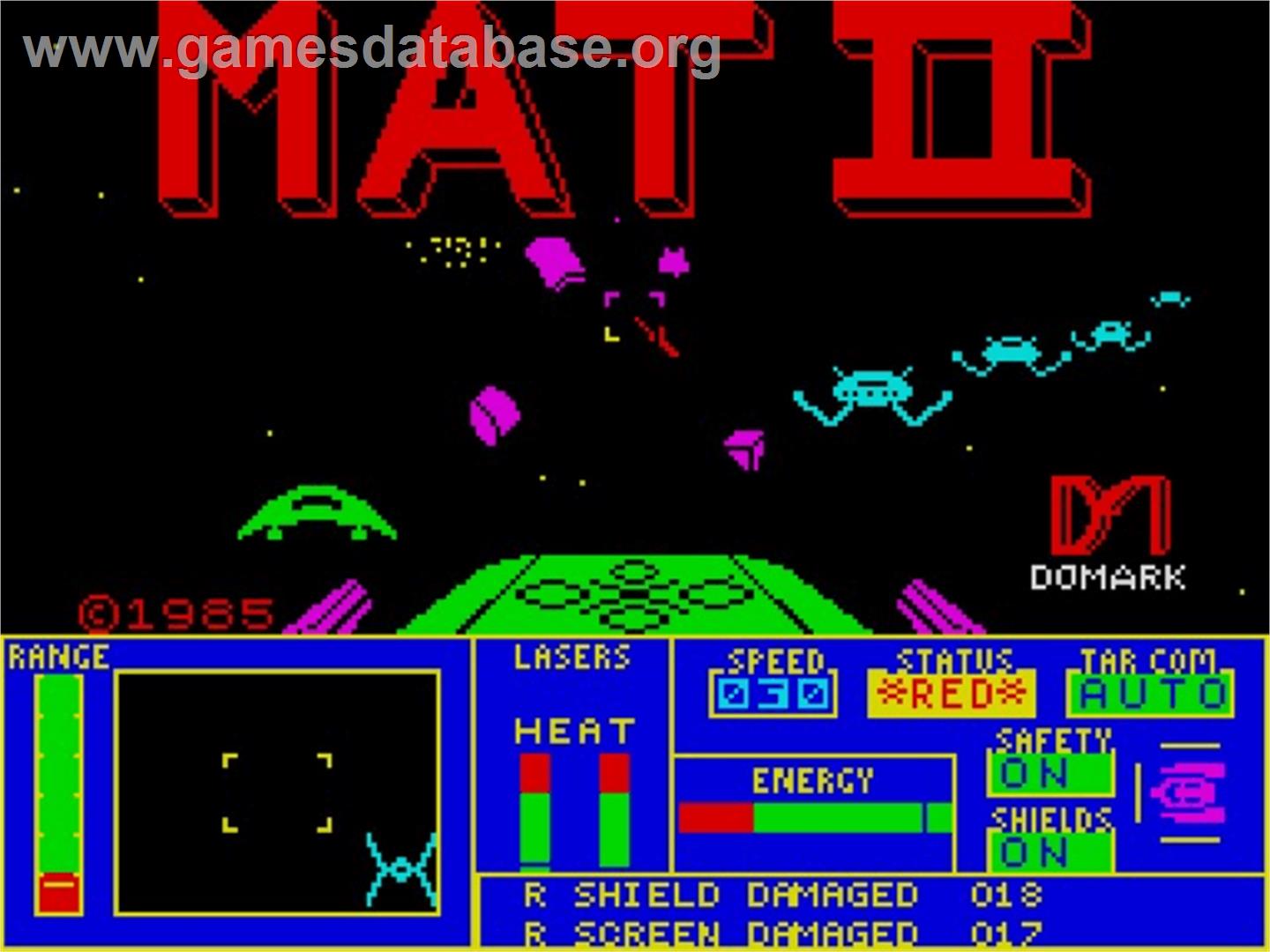 Codename Mat 2 - Sinclair ZX Spectrum - Artwork - Title Screen