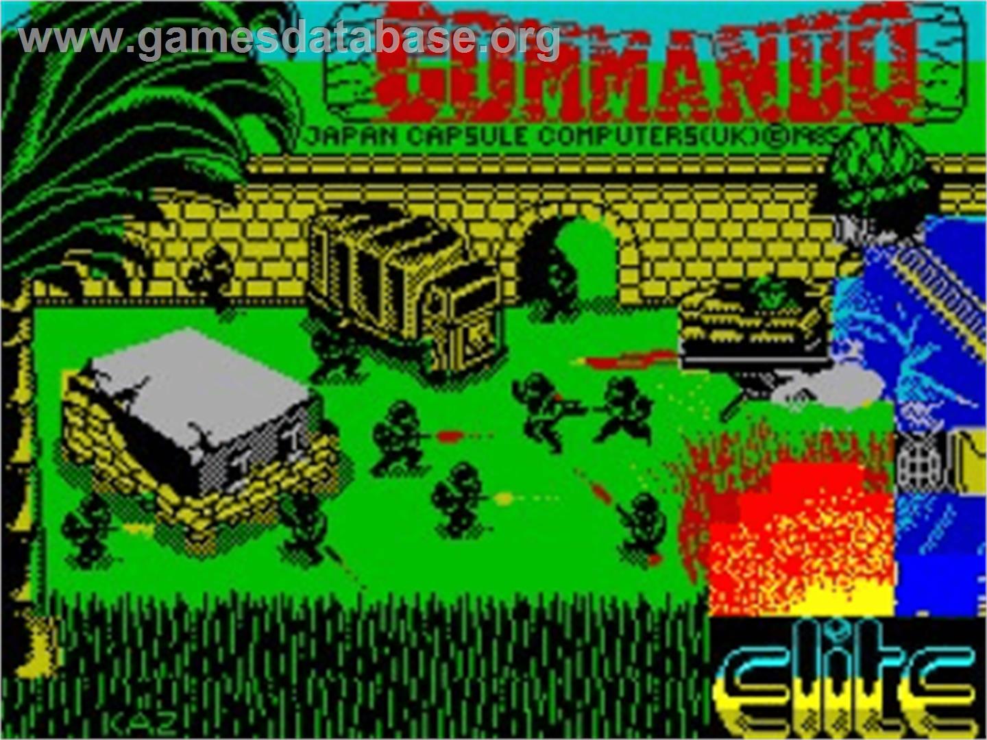 Commando - Sinclair ZX Spectrum - Artwork - Title Screen