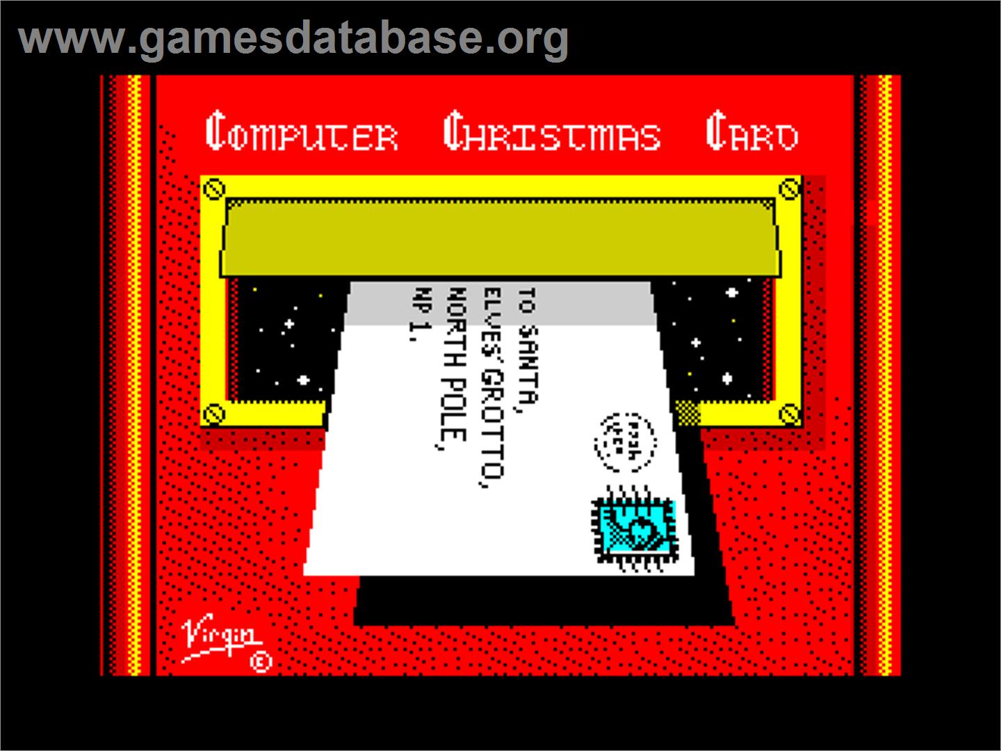 Computer Christmas Card - Sinclair ZX Spectrum - Artwork - Title Screen