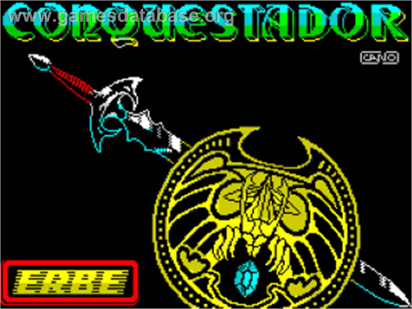 Conquestador - Sinclair ZX Spectrum - Artwork - Title Screen