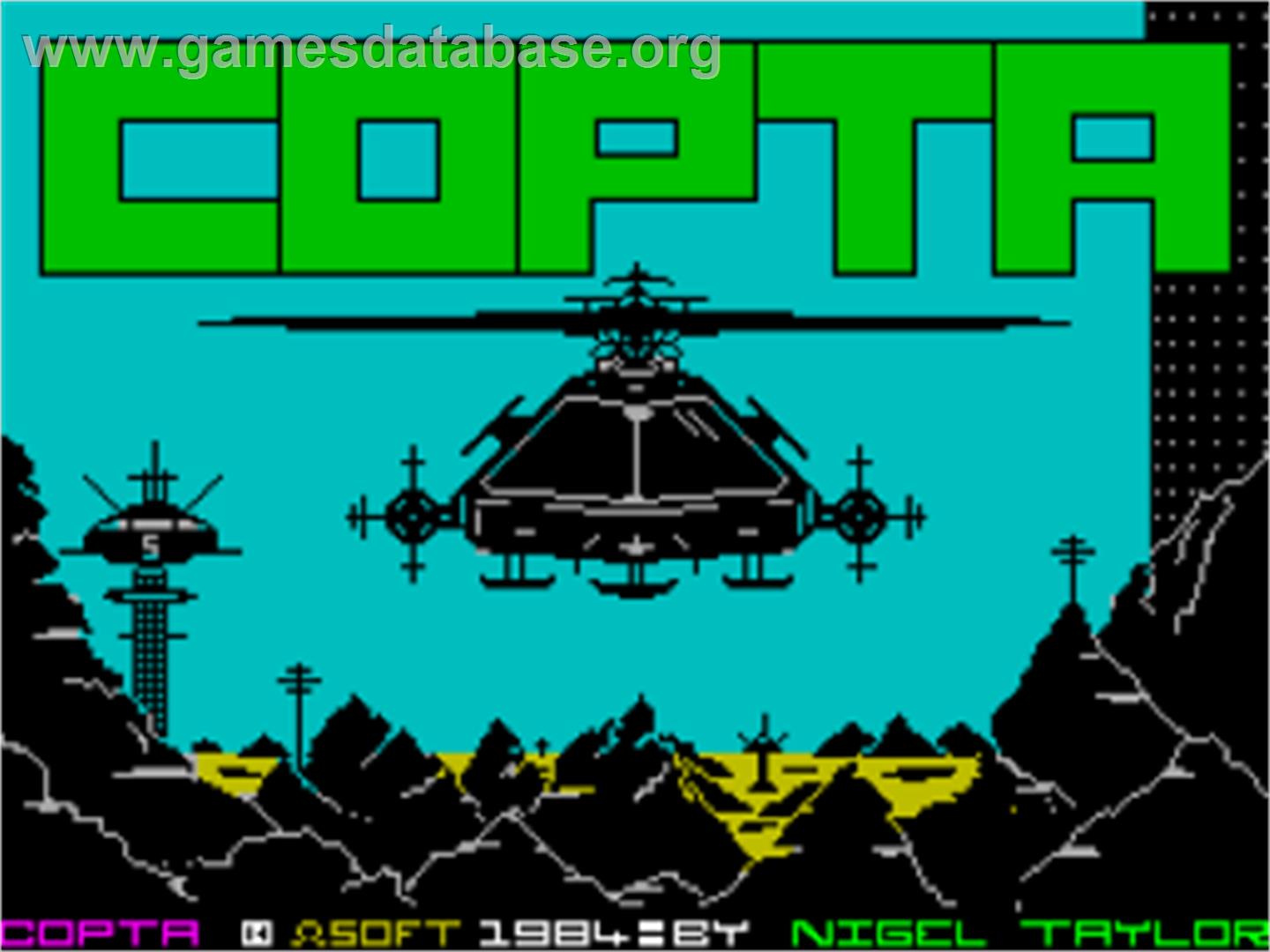 Copter - Sinclair ZX Spectrum - Artwork - Title Screen